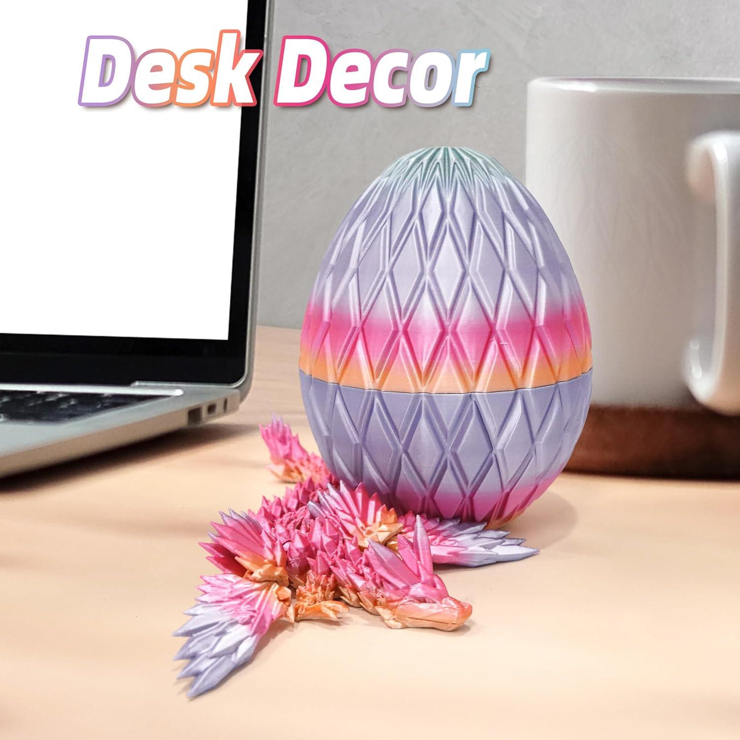 Huevo de Dragón Volador 3D Flavery - Decoración Colorida 10x14 cm