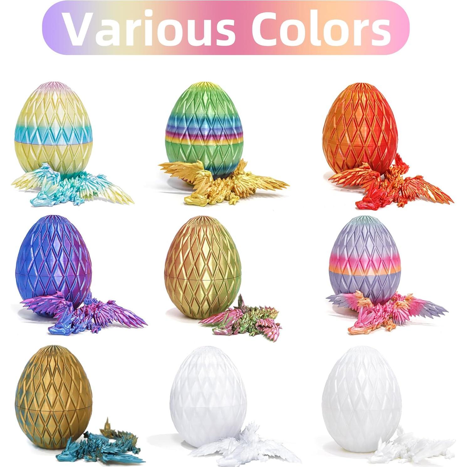 Huevo de Dragón Volador 3D Flavery - Decoración Colorida 10x14 cm