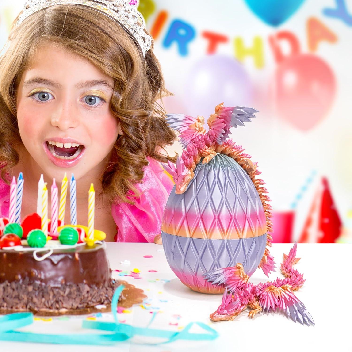 Huevo de Dragón Volador 3D Flavery - Decoración Colorida 10x14 cm