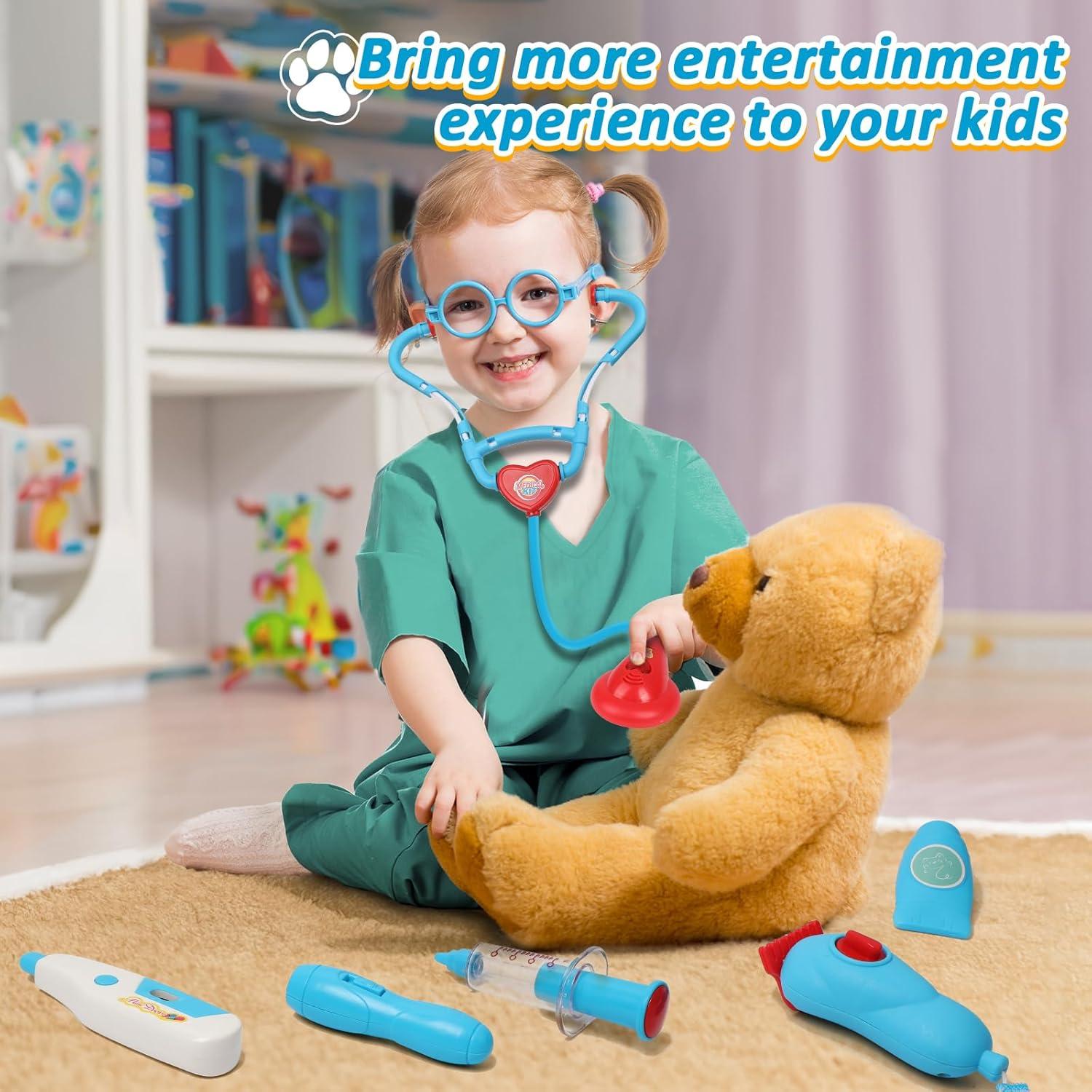 Kit de Doctor Liberry para Niños 28 Piezas Juguete Médico Azul