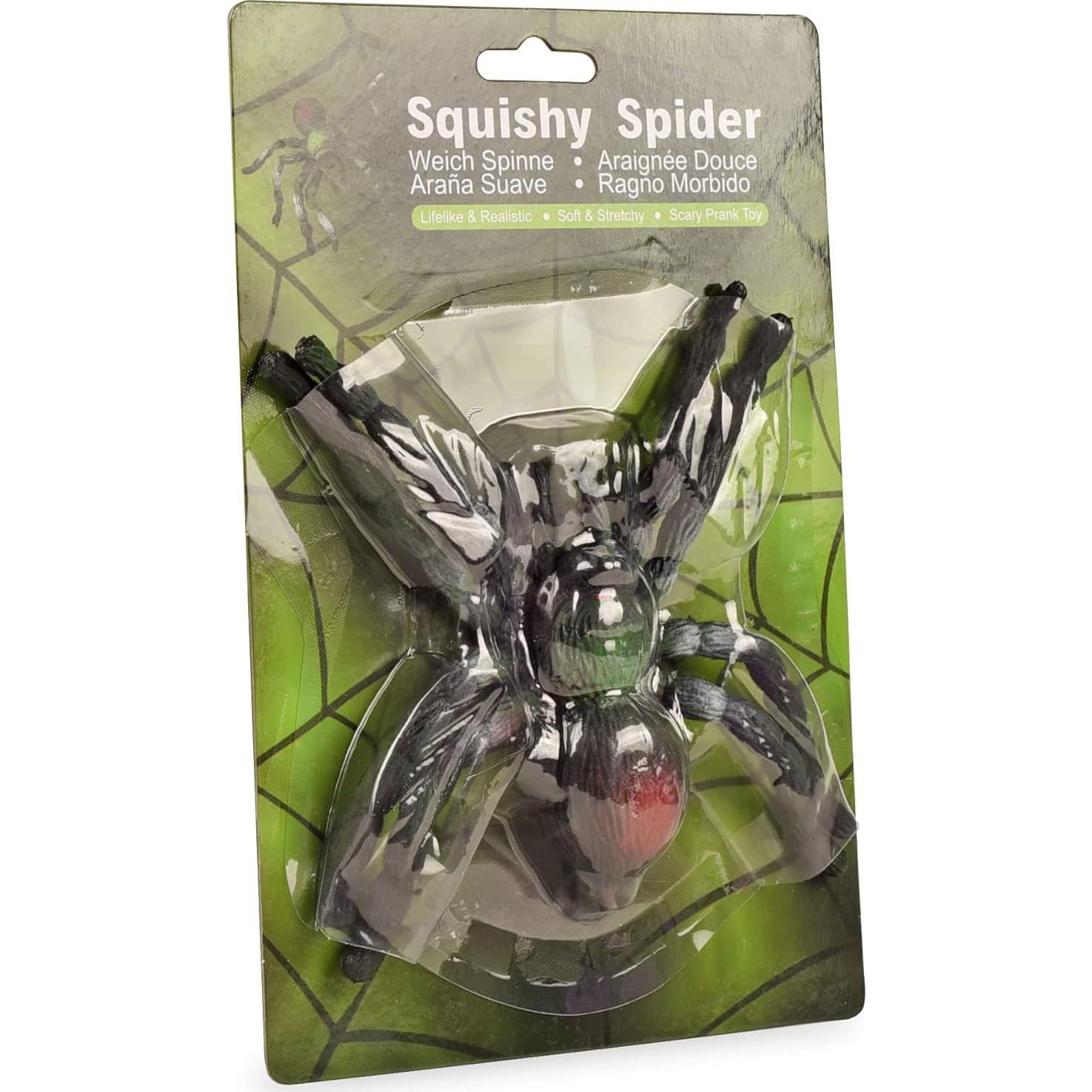 Araña de Goma Estirable BOHS - Juguete Realista para Halloween