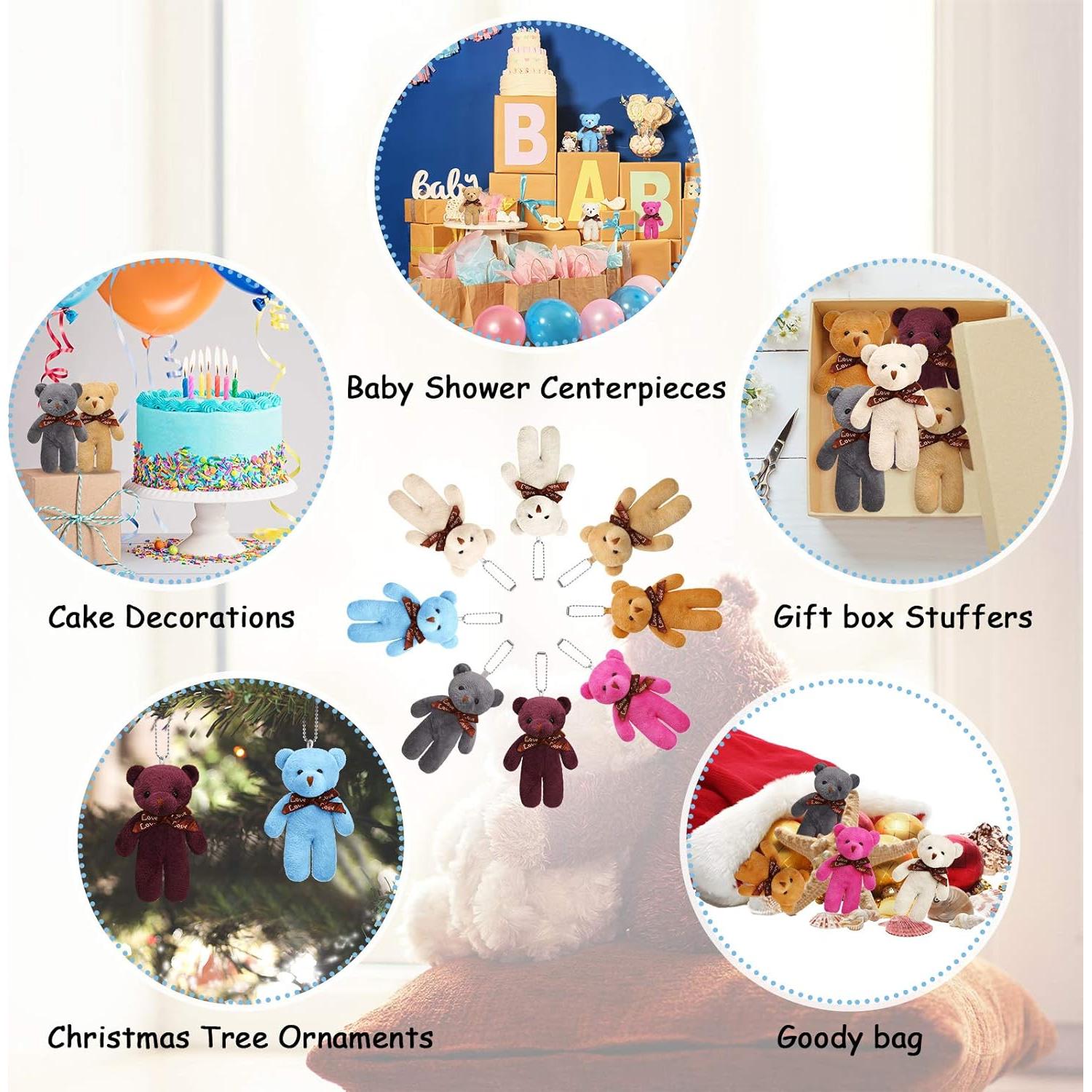 Ositos de Peluche Mini Skylety 24 Pcs 12 cm Multicolor