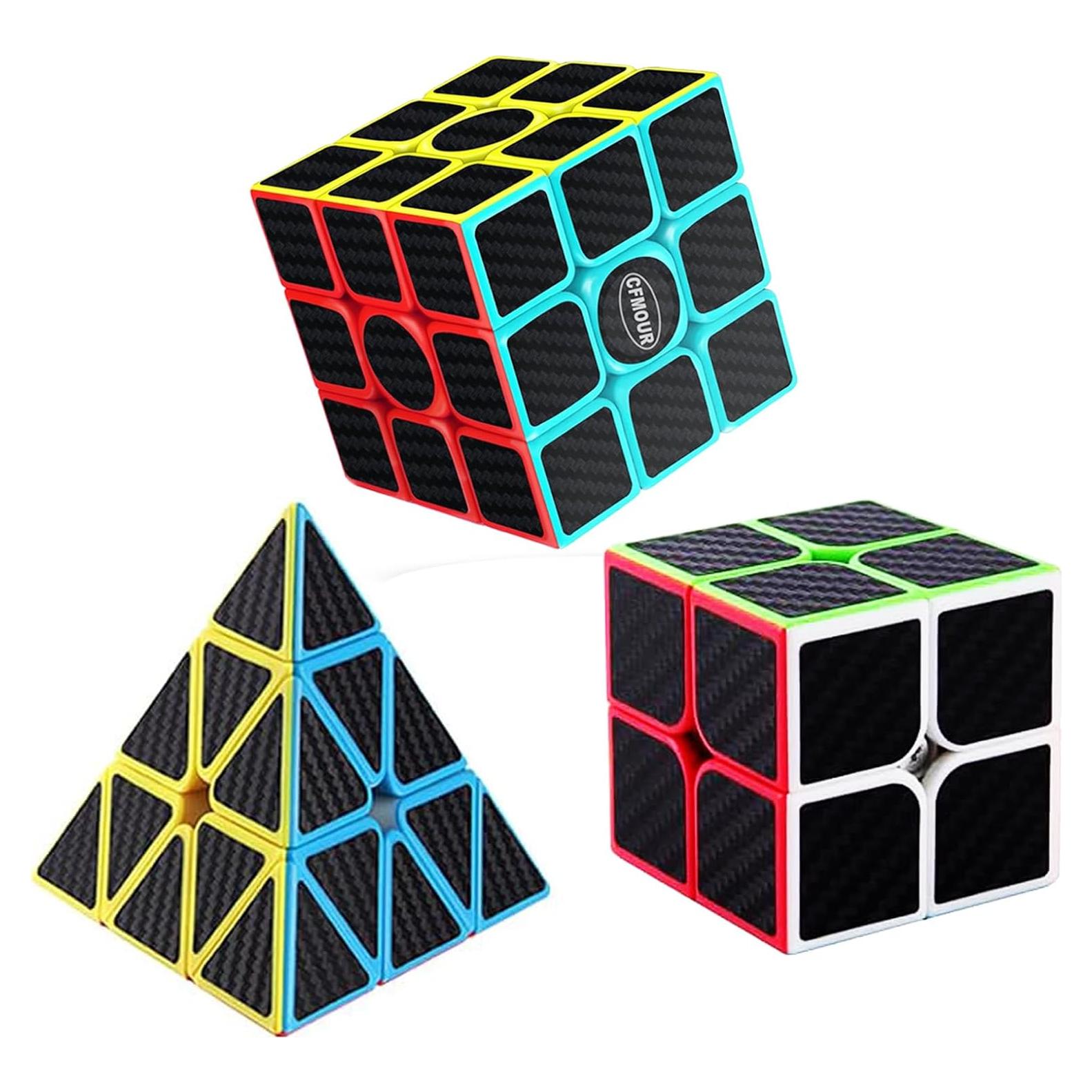 Set de Cubos de Velocidad CFMOUR 2x2 3x3 Pirámide para Niños