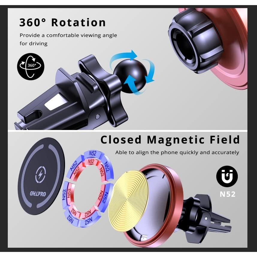 Clip Mejorado OHLPRO para Soporte de Teléfono en Auto, 16mm