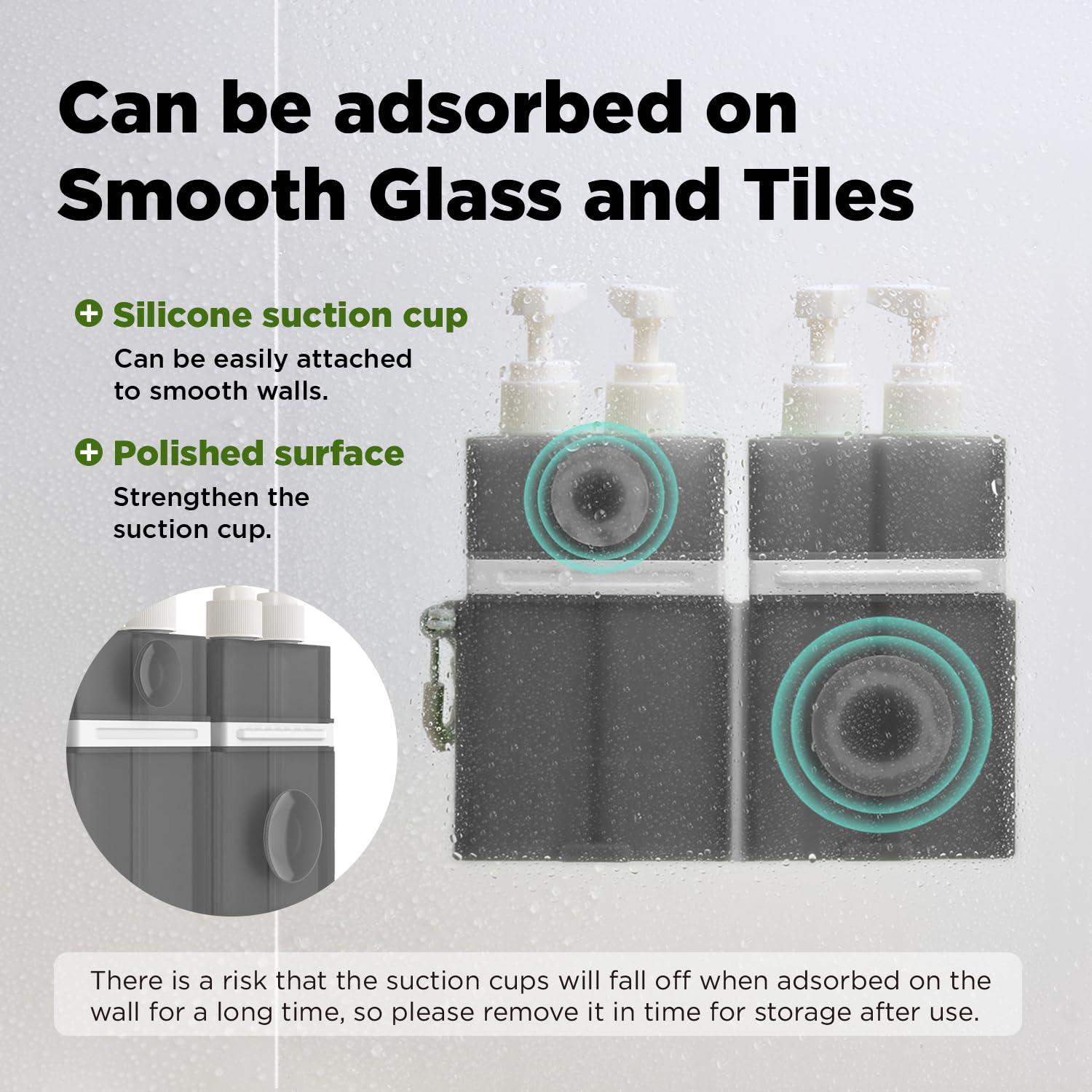 Botellas de Viaje VOGOGE 4x55ml con Ventosas y Etiquetas