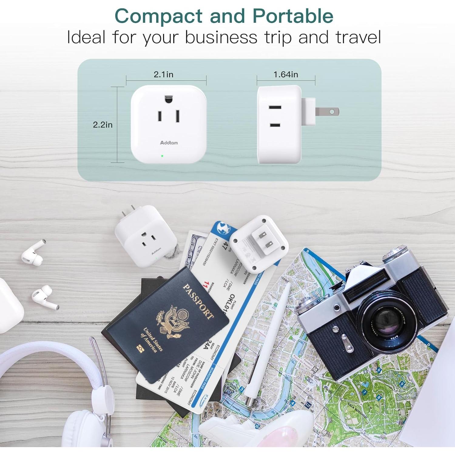 Adaptador de Enchufe Tipo A Addtam 6 en 1 para Japón