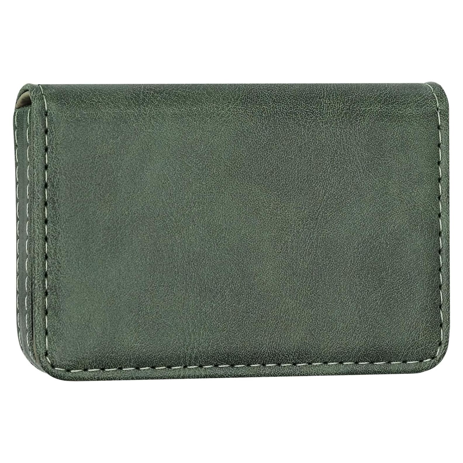 Billetera Bloqueadora RFID AIDEE Cuero Minimalista Verde