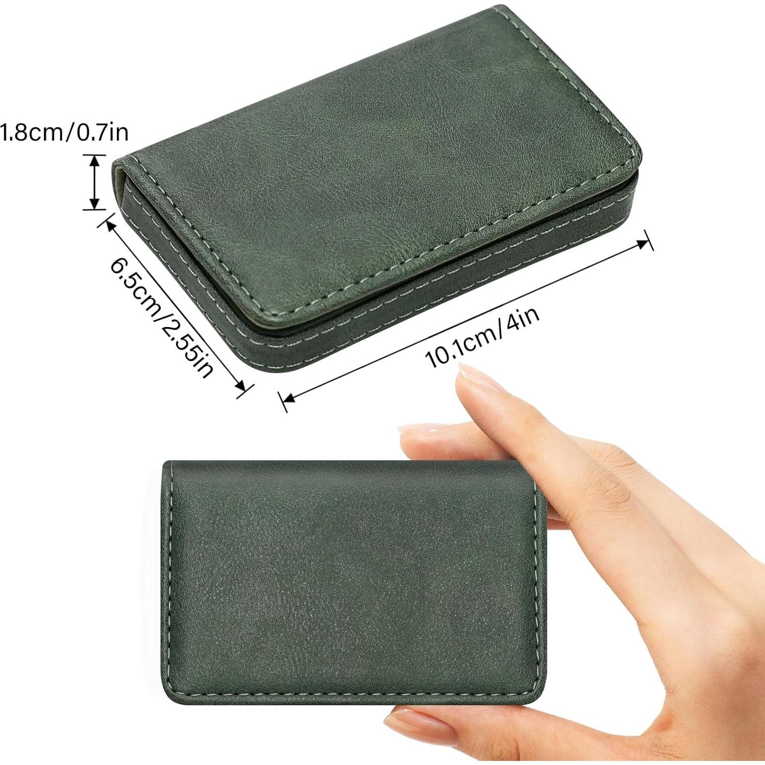 Billetera Bloqueadora RFID AIDEE Cuero Minimalista Verde