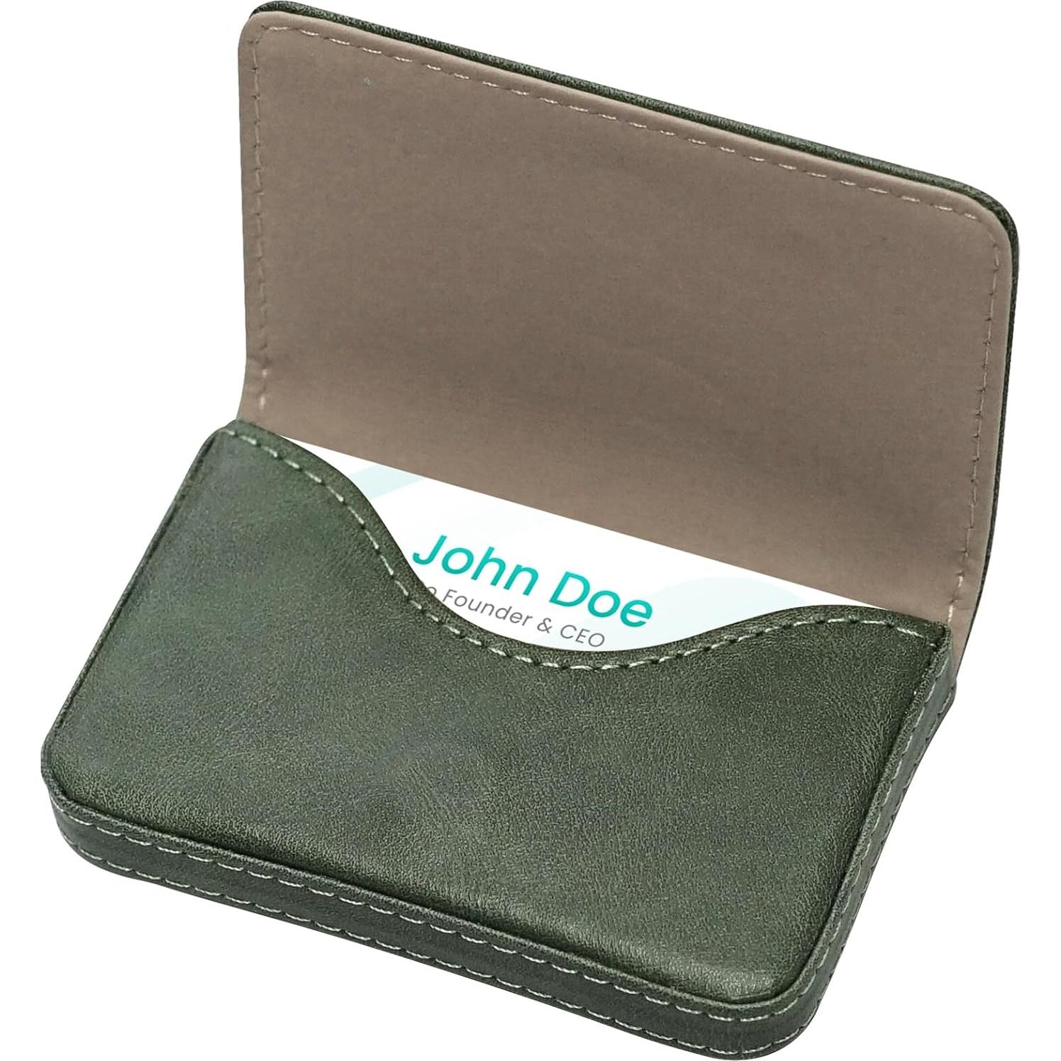 Billetera Bloqueadora RFID AIDEE Cuero Minimalista Verde