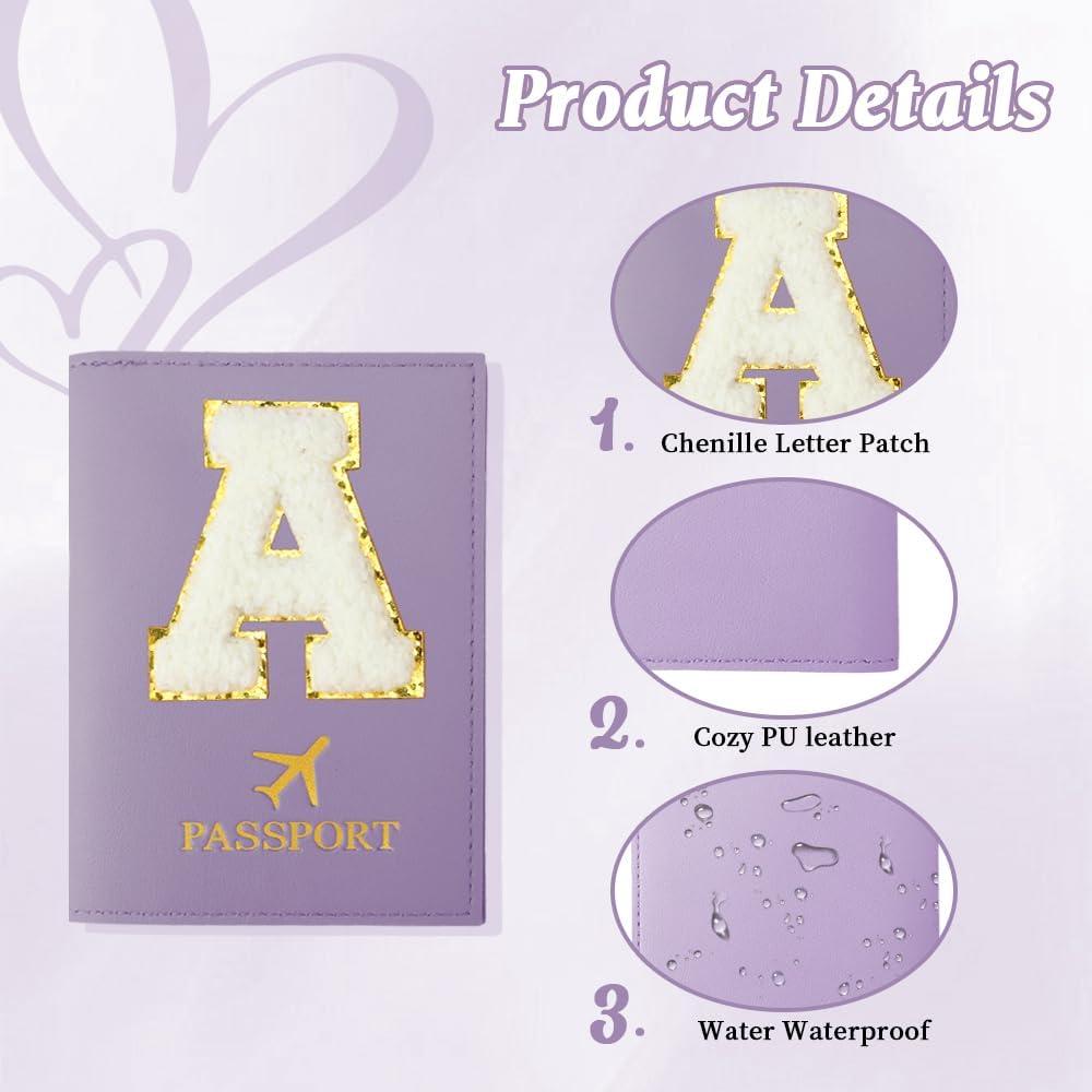 Set Funda de Pasaporte y Etiqueta de Equipaje JoyrnalK Púrpura