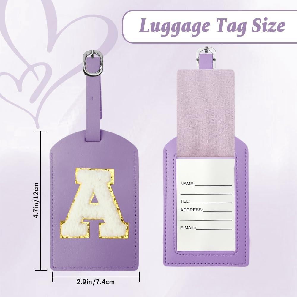 Set Funda de Pasaporte y Etiqueta de Equipaje JoyrnalK Púrpura
