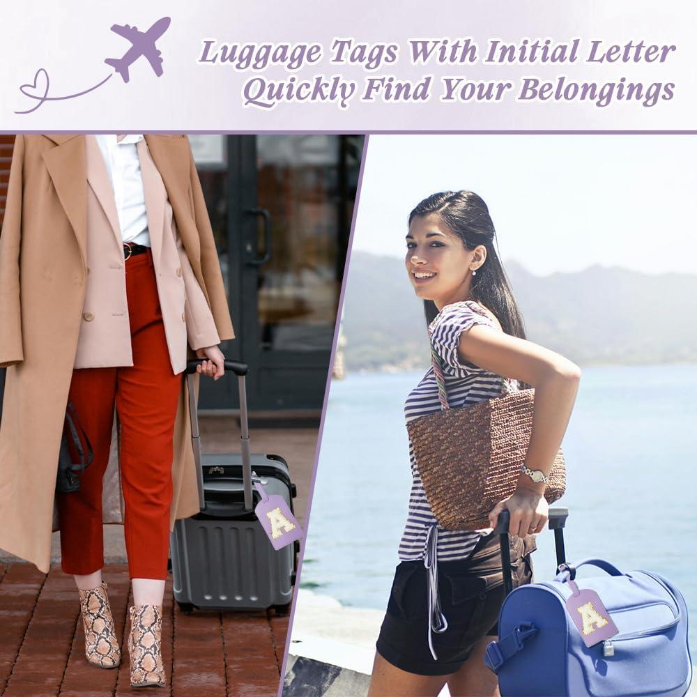 Set Funda de Pasaporte y Etiqueta de Equipaje JoyrnalK Púrpura