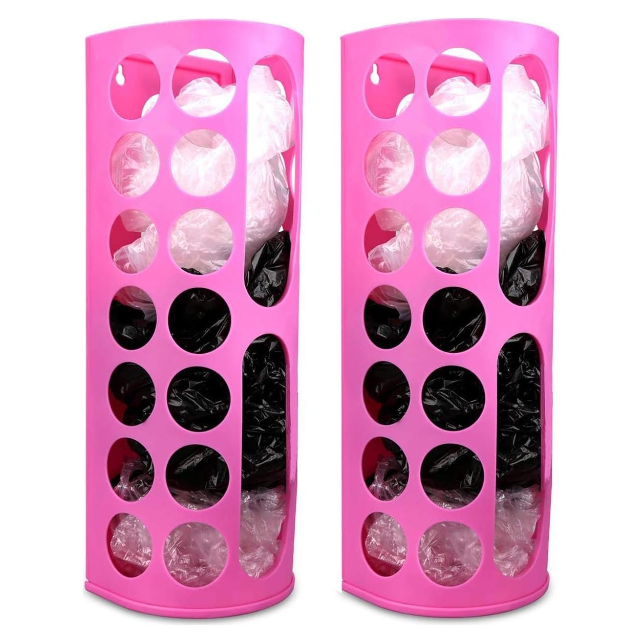 Dispensador de Bolsas de Montaje en Pared Lunies Rosa 2 Pzs