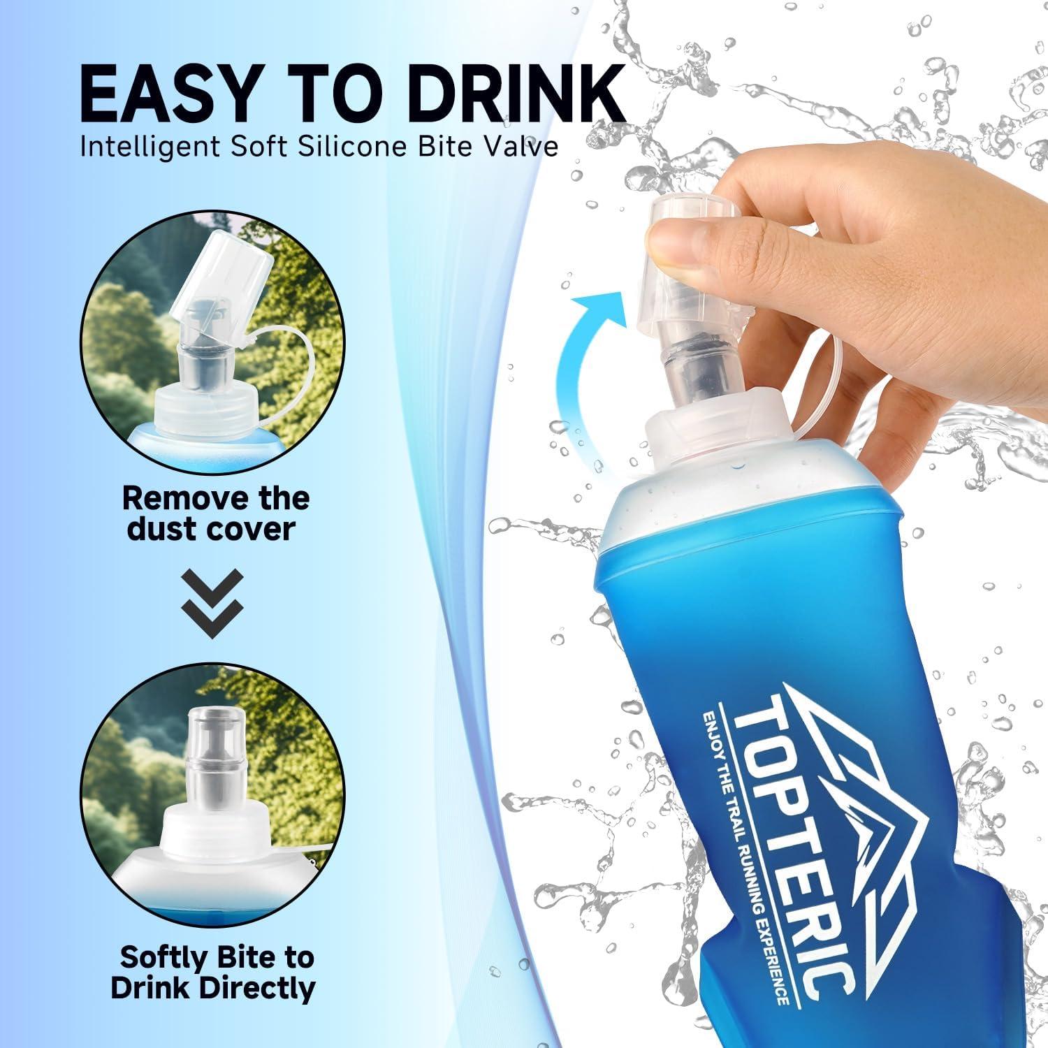 Botella de Agua Plegable TOPTERIC 150ml TPU Libre BPA