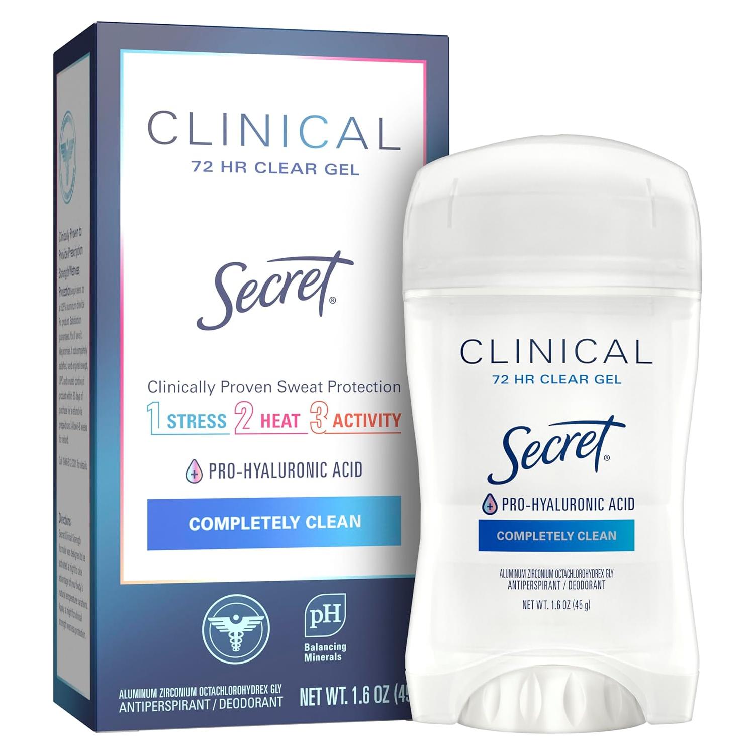 Desodorante Antitranspirante Clínico Secret Mujer 45 g - 72 Horas