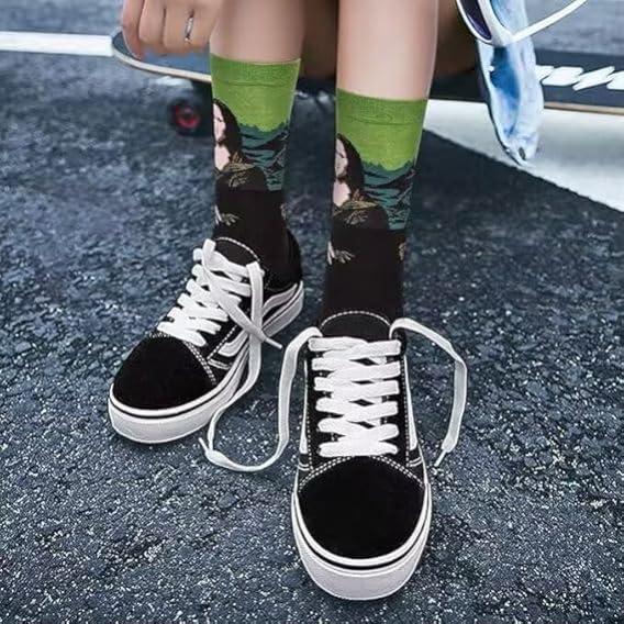 5 Pares de Calcetines Divertidos Chalier Arte Multicolor