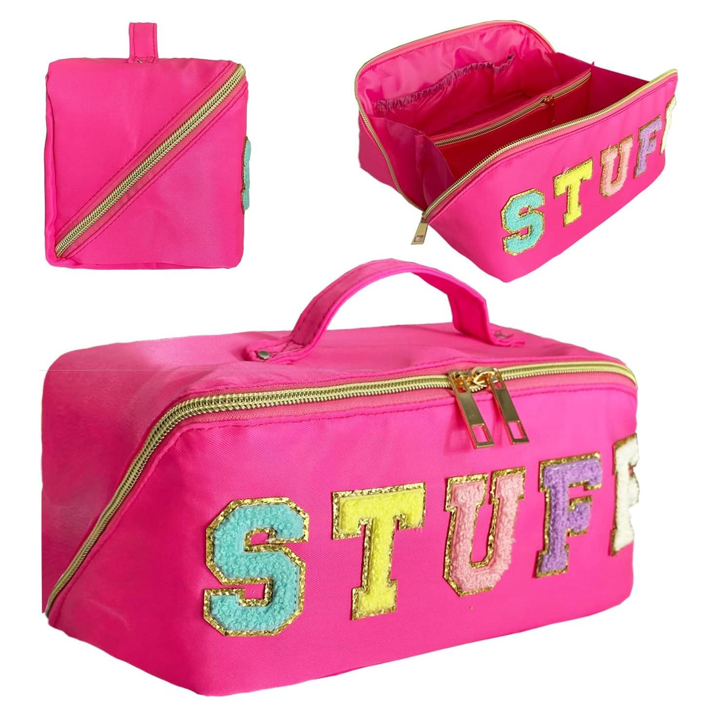 Bolsa de Maquillaje Stoney Clover Rosa Nylon 35.56x13.97x3.56 cm