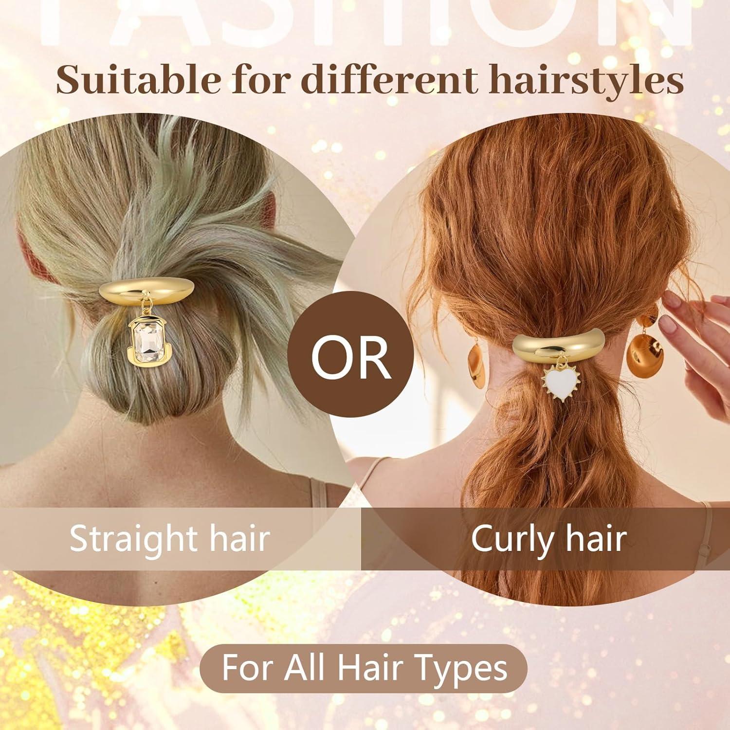 Coleteros Metálicos Dorados Yougeigy - 3 Piezas, Sin Daño