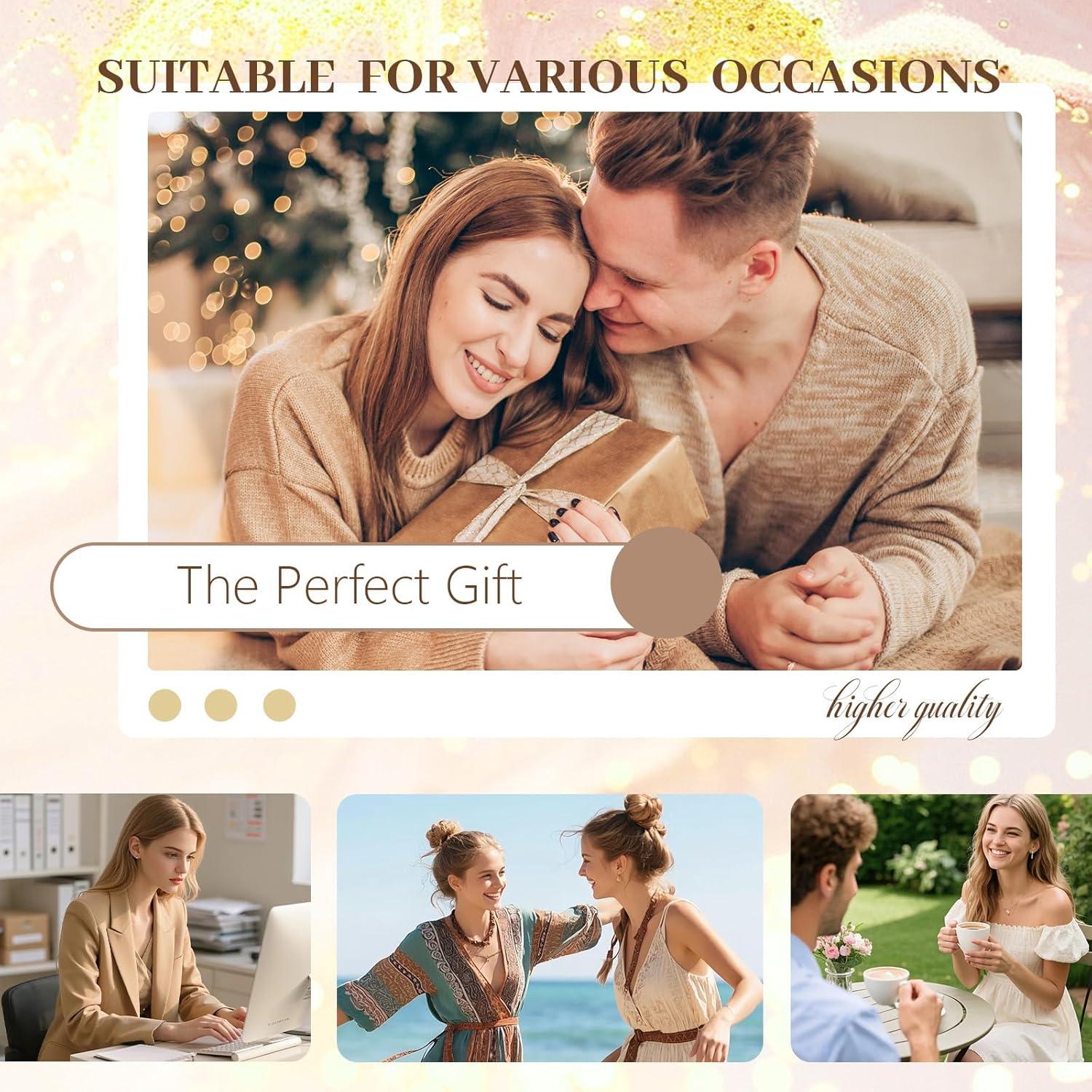 Coleteros Metálicos Dorados Yougeigy - 3 Piezas, Sin Daño