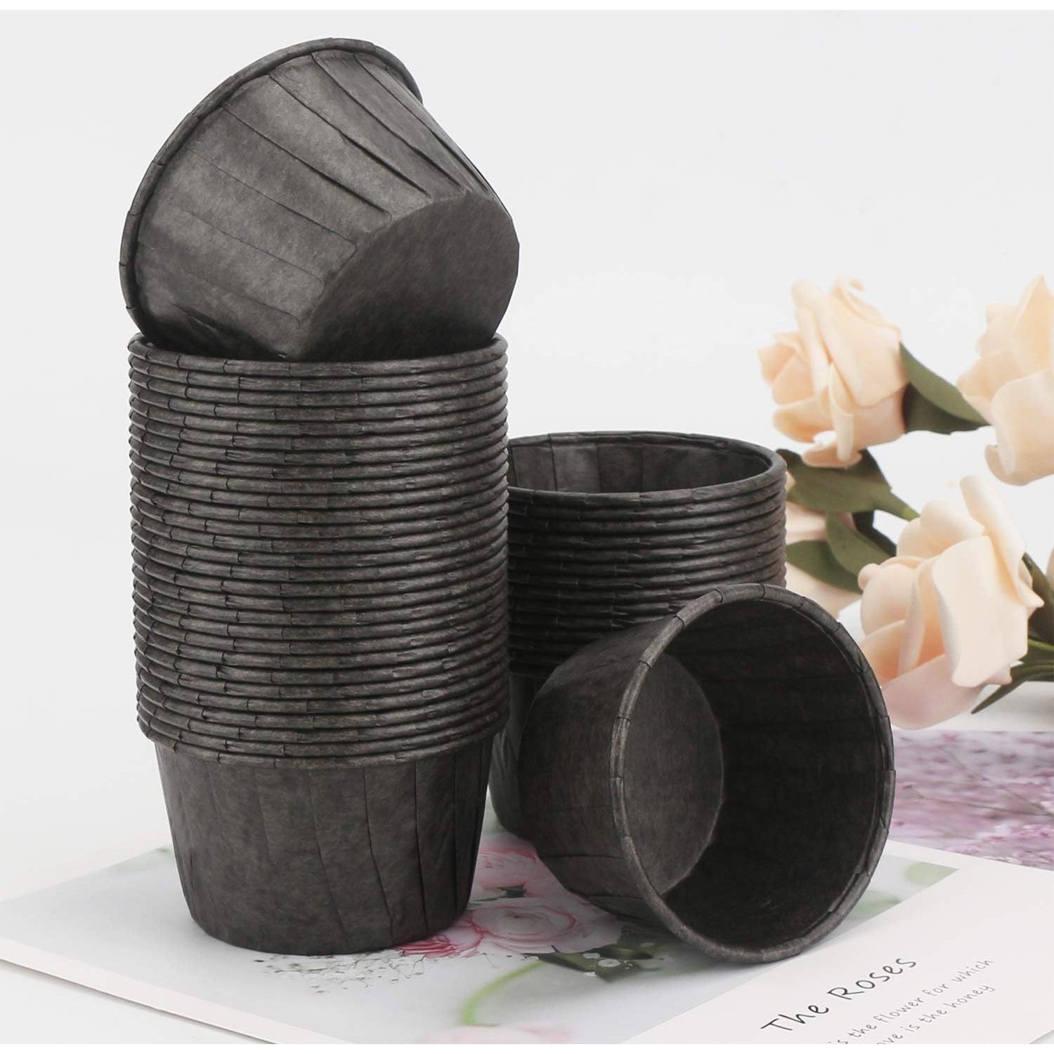 Moldes para Hornear EUSOAR 50pcs Aluminio 100ml Redondos