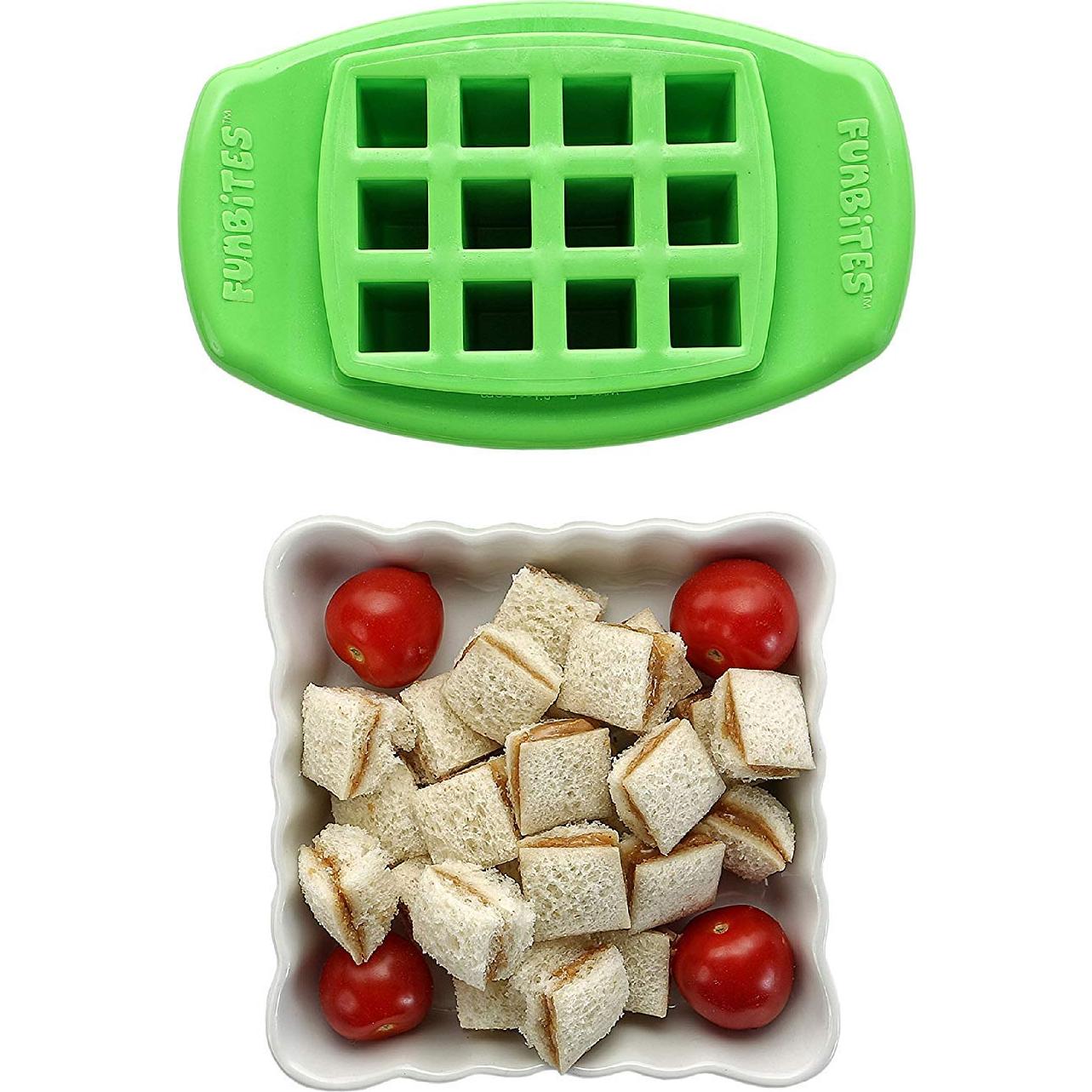 Juego de Cortadores de Comida FunBites 2 Piezas Verde/Rosa