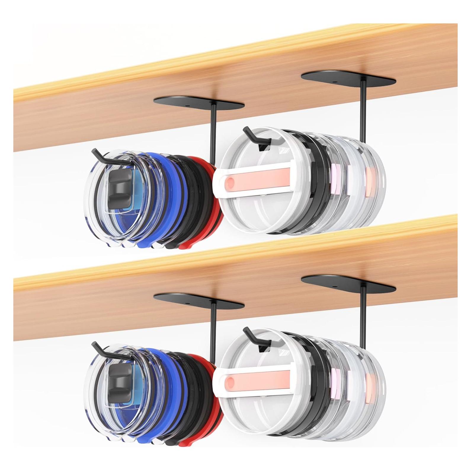 Organizador de Tapas de Vaso Keepamor - 4 Paquetes, Negro