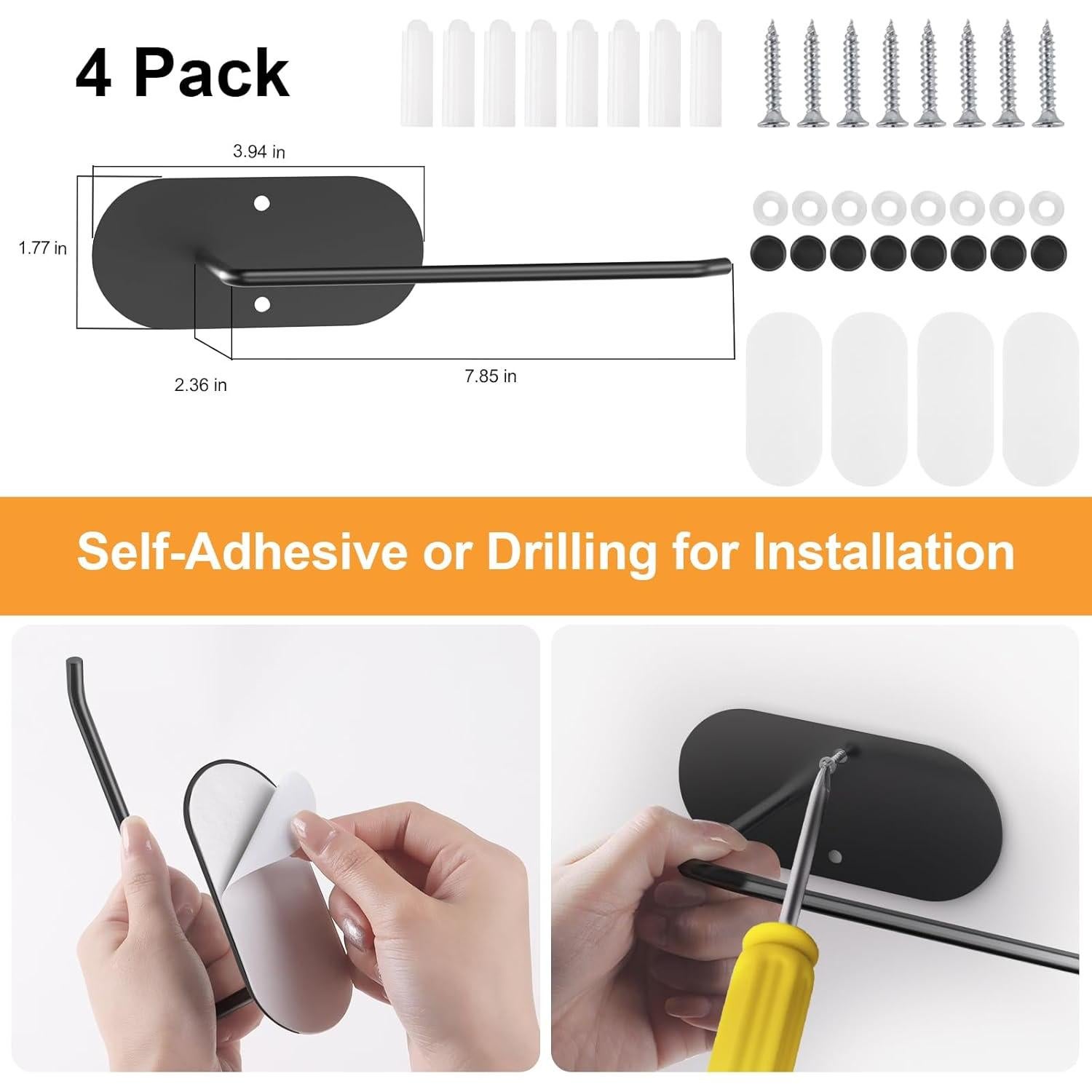 Organizador de Tapas de Vaso Keepamor - 4 Paquetes, Negro