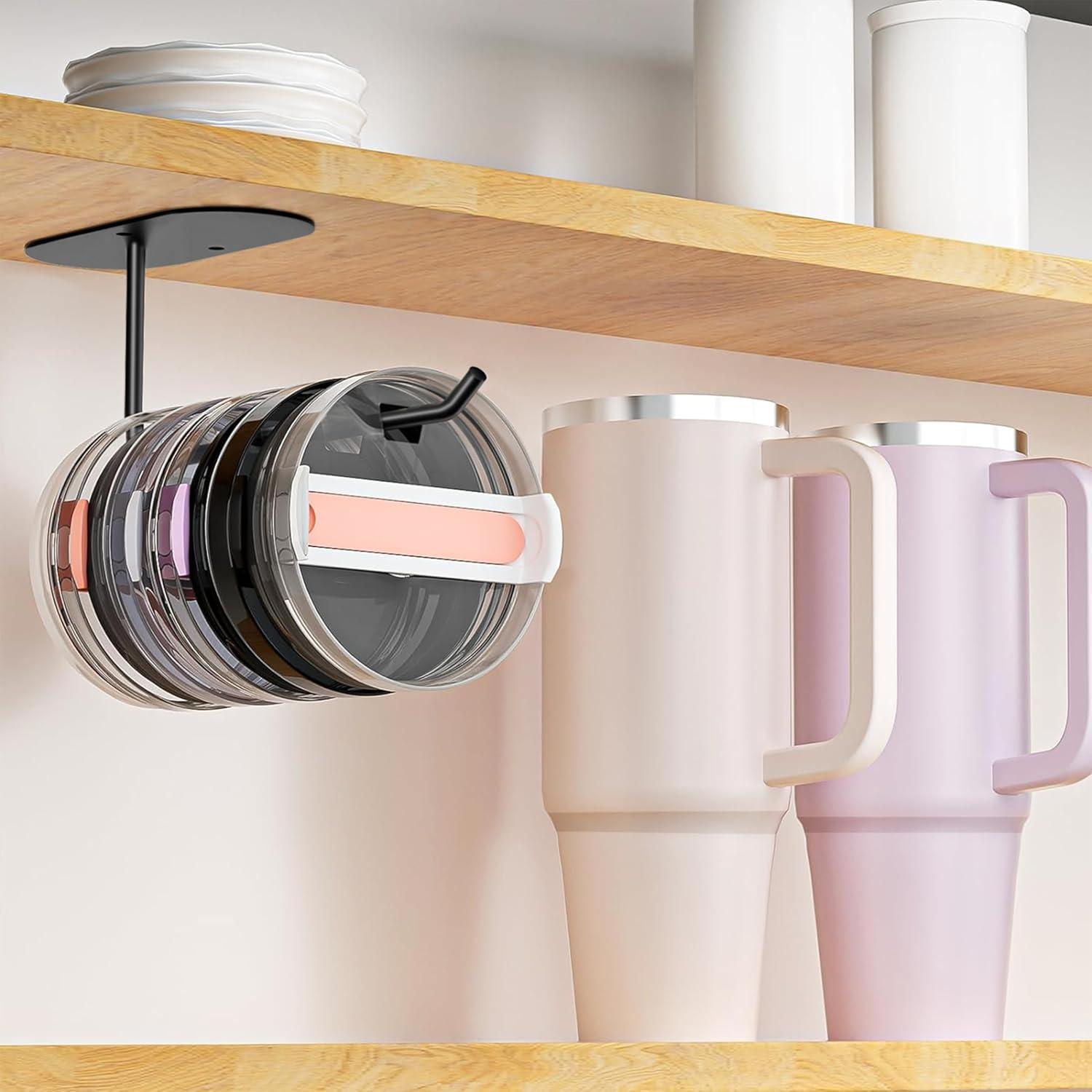 Organizador de Tapas de Vaso Keepamor - 4 Paquetes, Negro