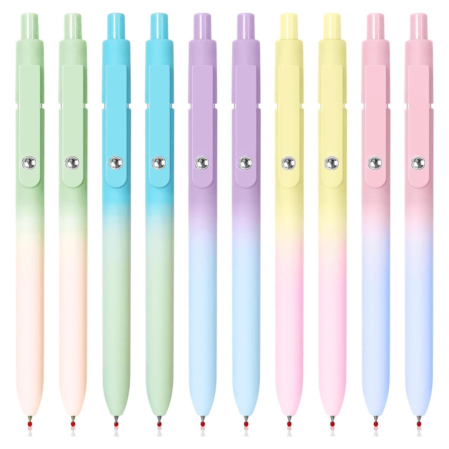 Bolígrafos de Gel YOXMJDB 10 Pcs Tinta Negra 0.7mm Suave