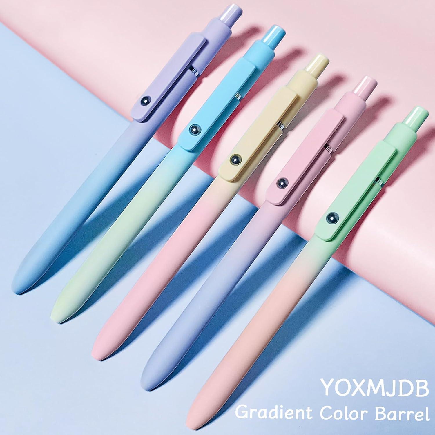 Bolígrafos de Gel YOXMJDB 10 Pcs Tinta Negra 0.7mm Suave