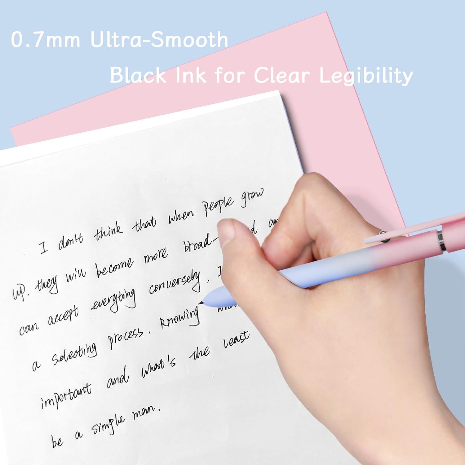 Bolígrafos de Gel YOXMJDB 10 Pcs Tinta Negra 0.7mm Suave