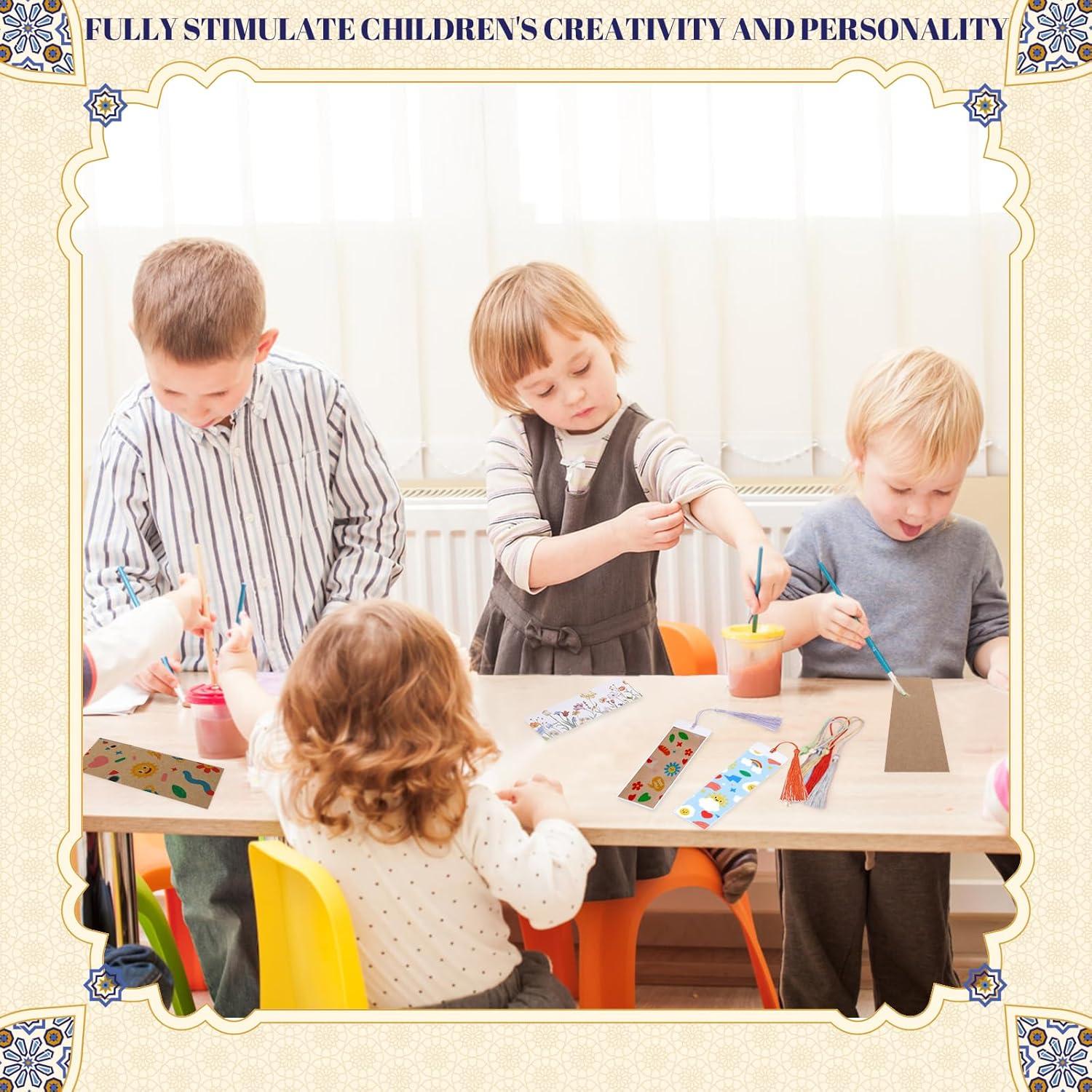 Kit de 60 Marcadores de Papel Kraft DIY WSICSE con Fundas y Borlas