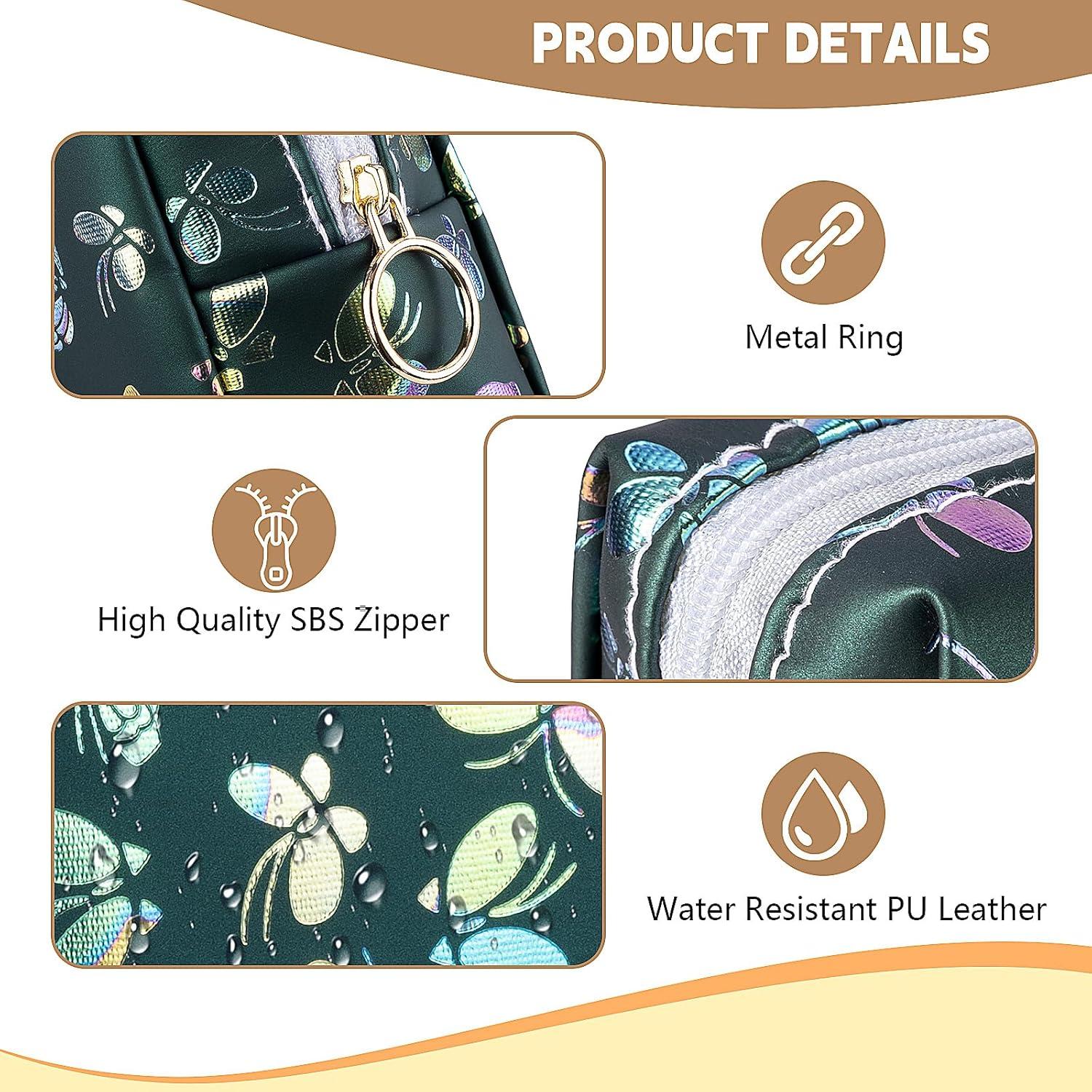 Mini Bolsa de Maquillaje Verde PU 9.9x8.4x6.1 cm Multiusos