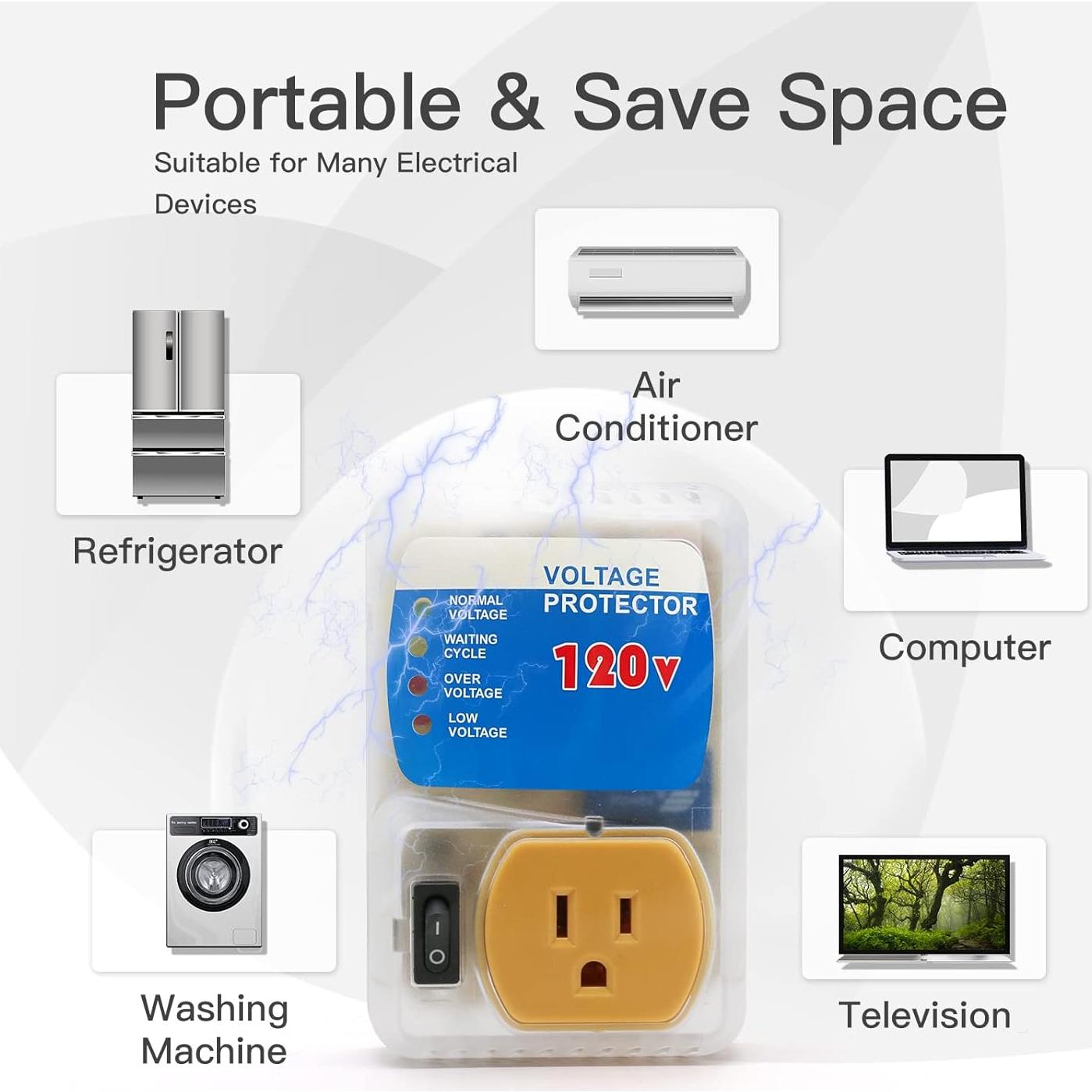 Protector Electrónico BSEED contra Sobretensiones 120V 4 Paquete