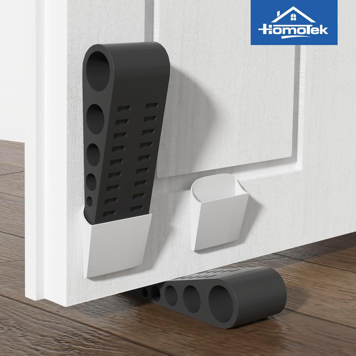 HOMOTEK 2 Cuñas de Goma para Puertas - Detenedores Negros