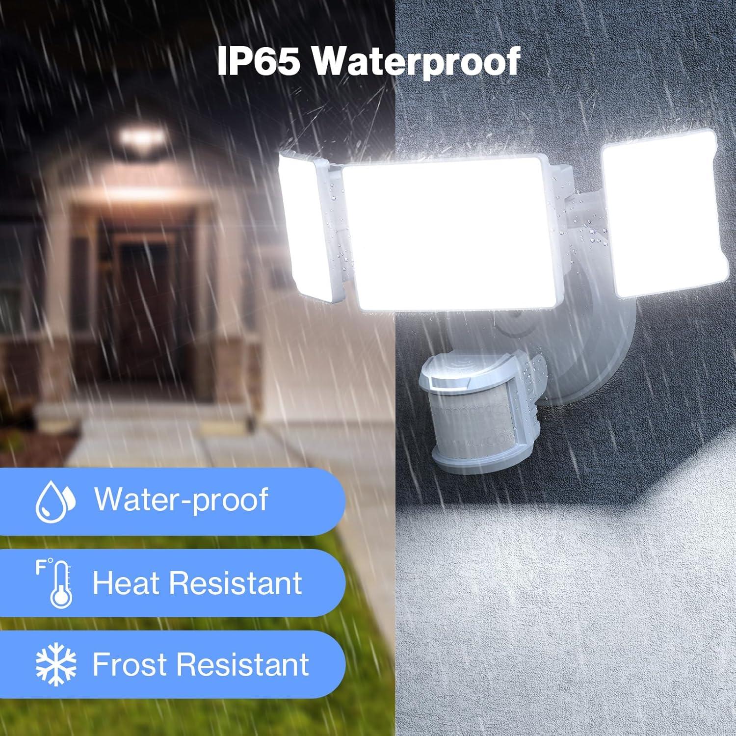 Luz de Inundación LED Inteligente Olafus 65W con Sensor de Movimiento