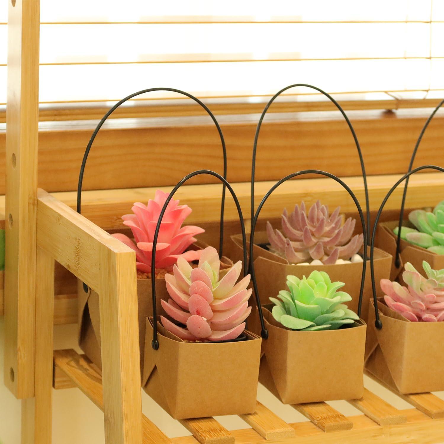 Set de 20 Macetas Pequeñas LUCKJUJU 5.08 cm con Bolsa Kraft