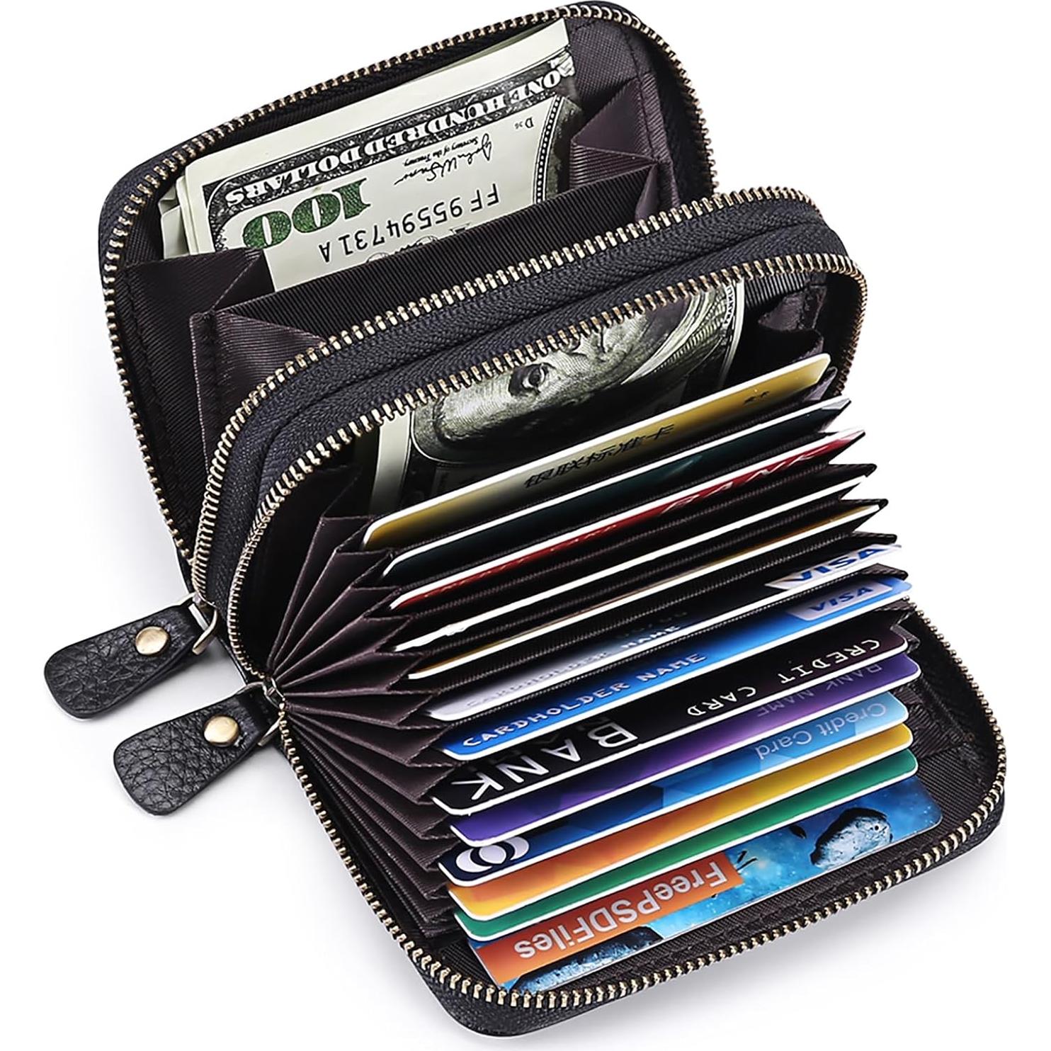 Cartera Pequeña de Cuero GOIACII con Bloqueo RFID - 12 Ranuras