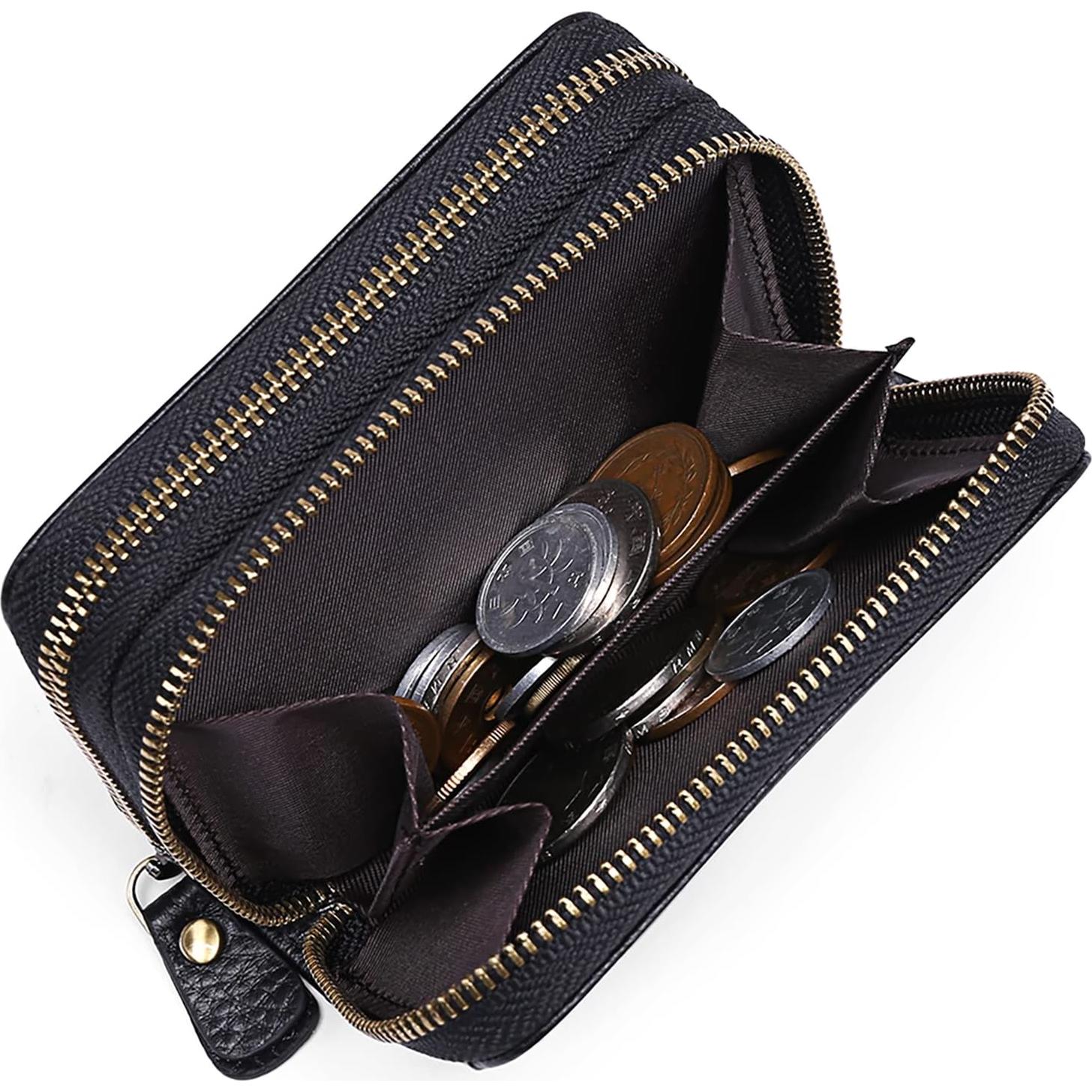 Cartera Pequeña de Cuero GOIACII con Bloqueo RFID - 12 Ranuras