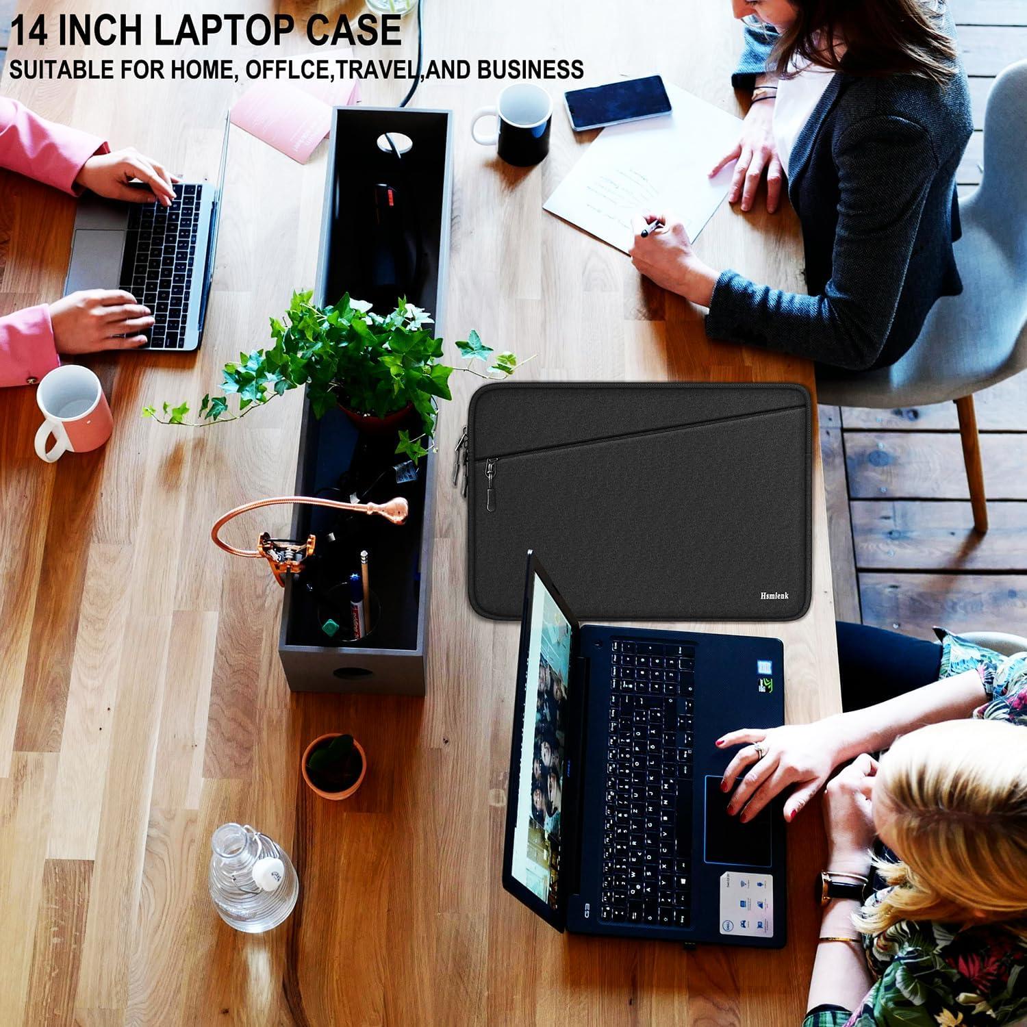 Funda para Laptop 14" Hsmienk Negra Resistente al Agua