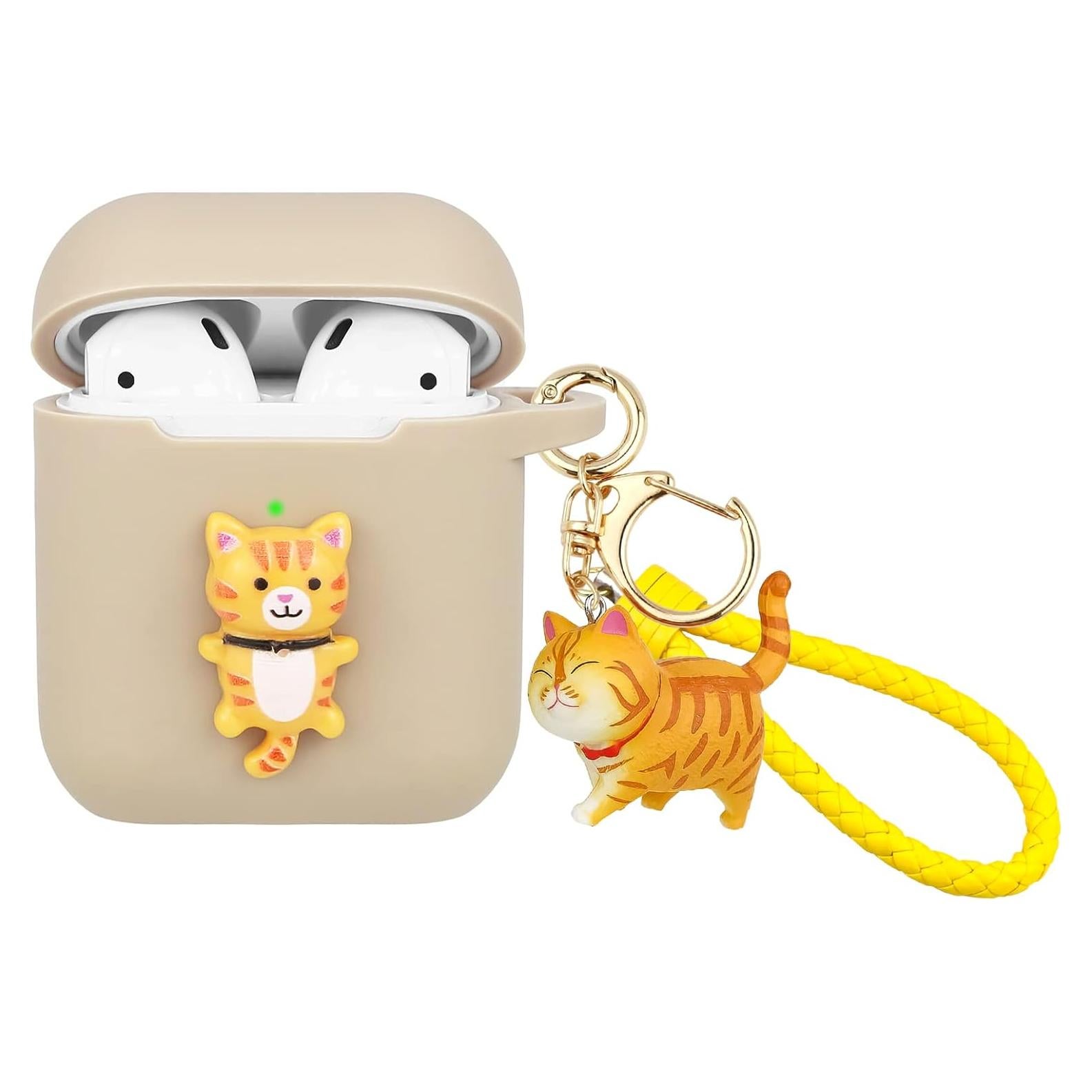 Funda de Silicona Kawaii Wonhibo para AirPods 1 y 2 - Gato