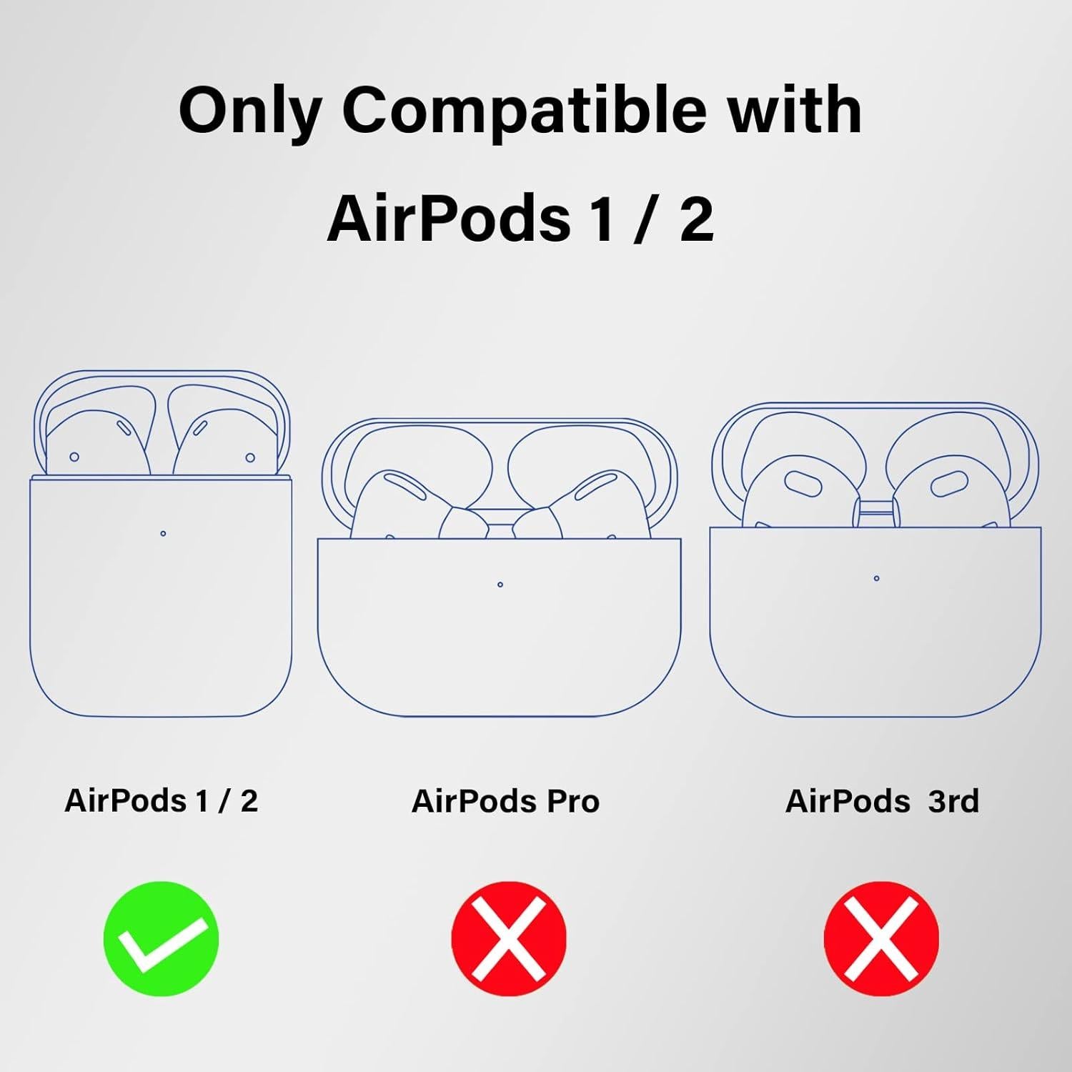 Funda de Silicona Kawaii Wonhibo para AirPods 1 y 2 - Gato