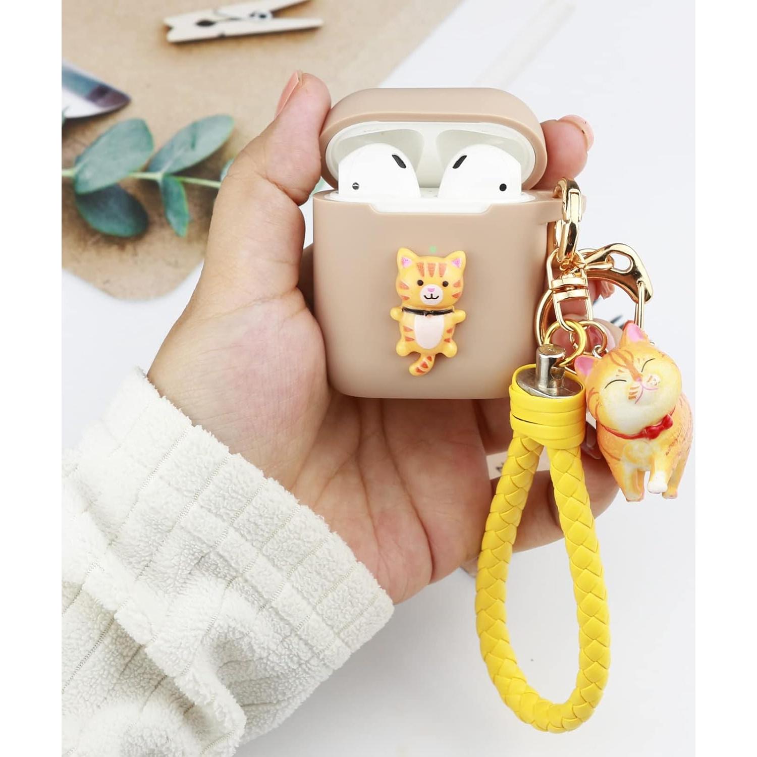 Funda de Silicona Kawaii Wonhibo para AirPods 1 y 2 - Gato