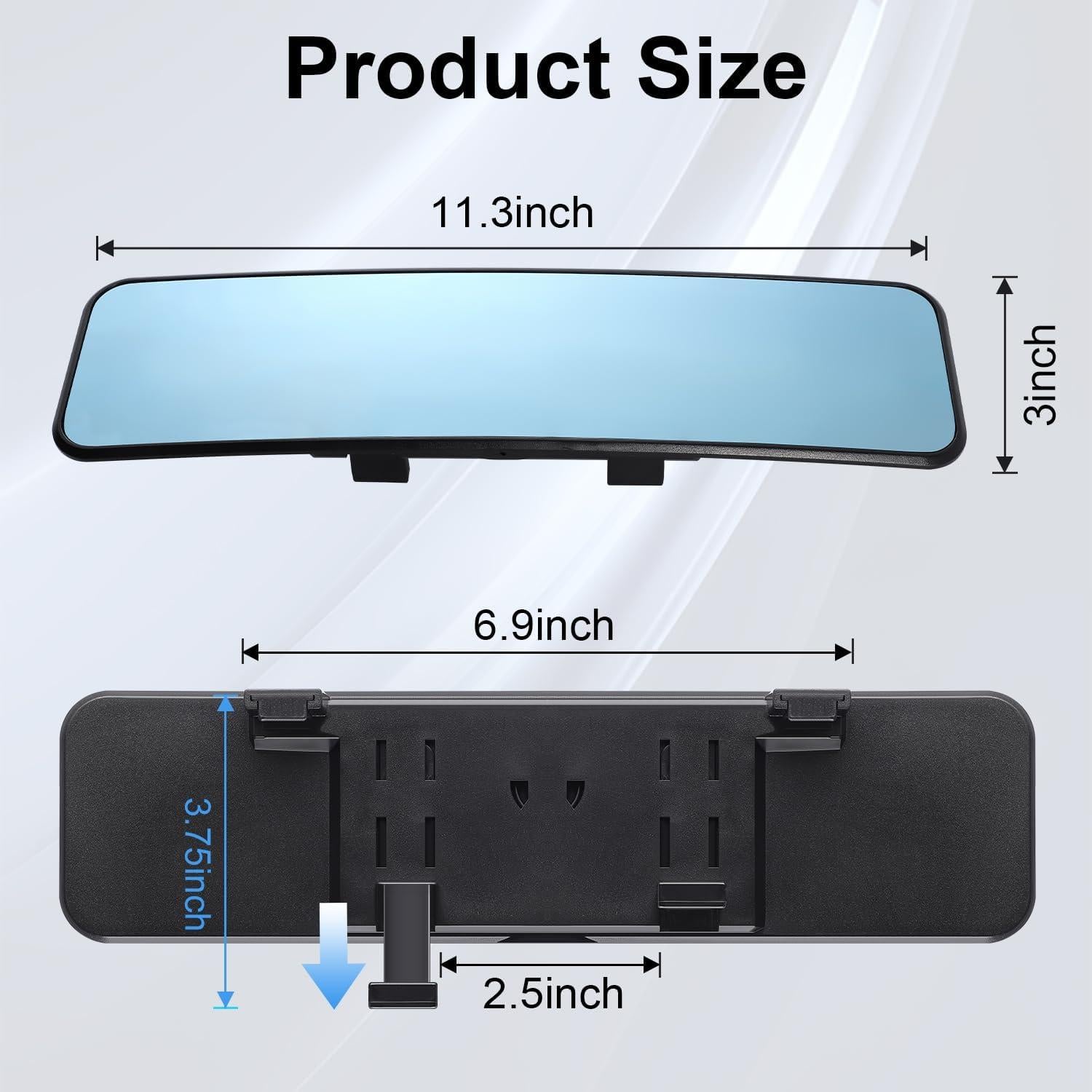 Espejo Retrovisor Convexo Antideslumbrante LivTee 28.4 cm