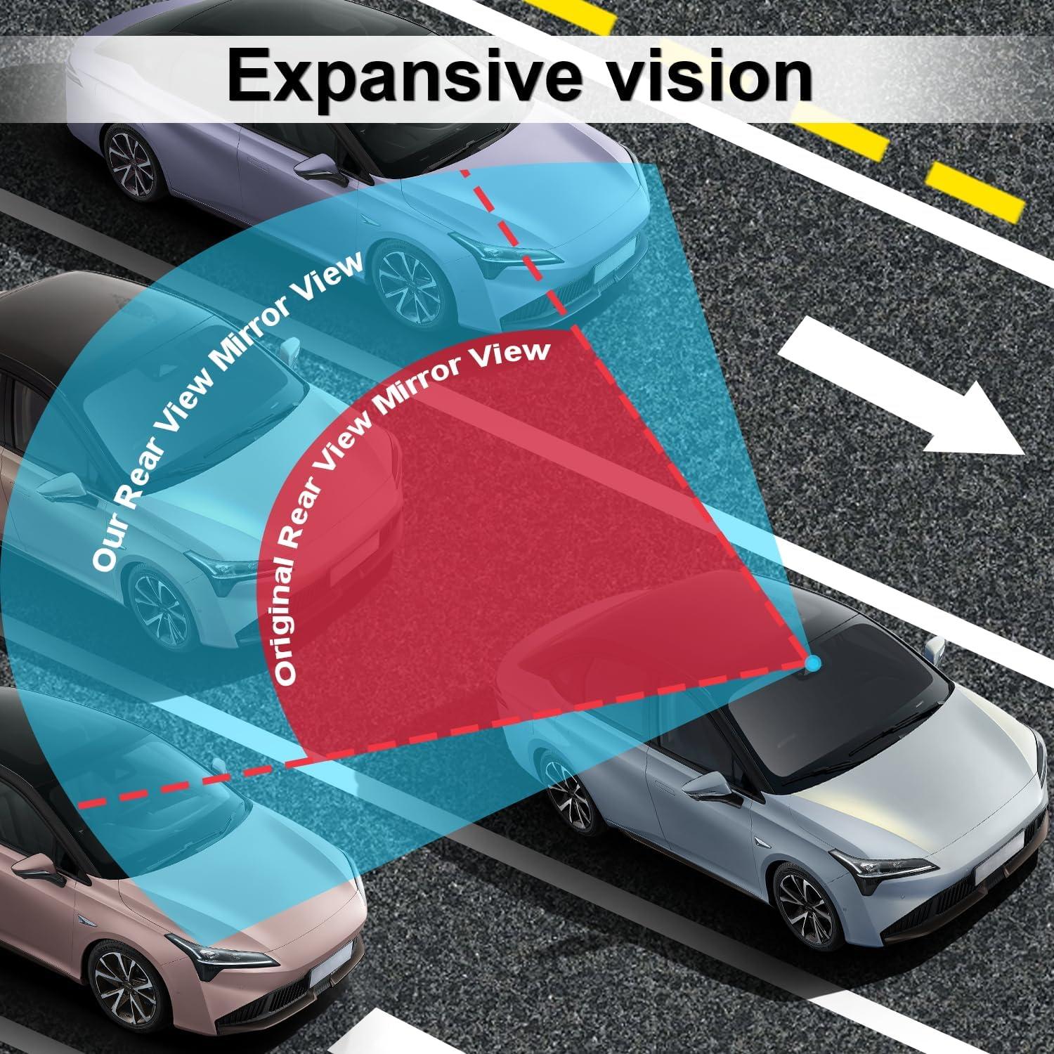 Espejo Retrovisor Convexo Antideslumbrante LivTee 28.4 cm