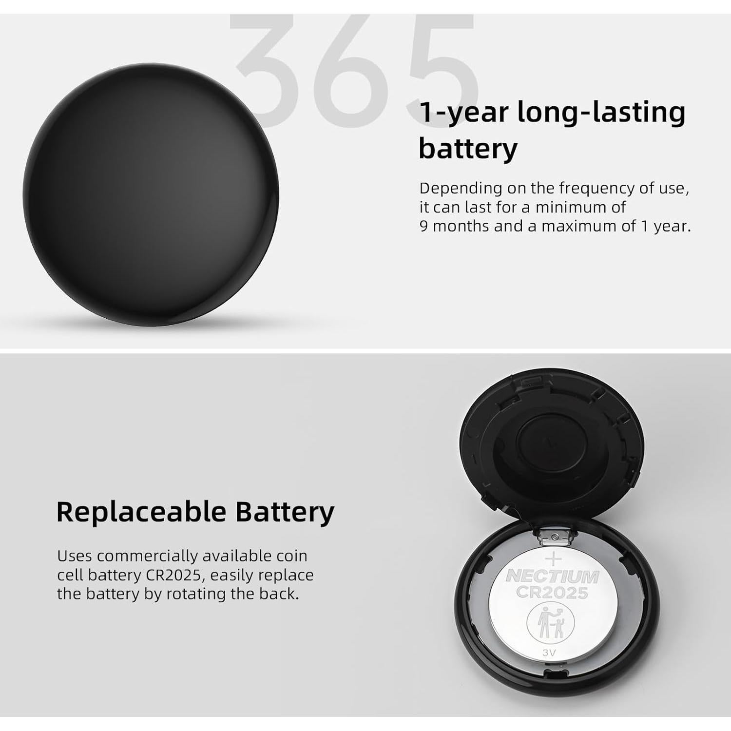 Rastreador Bluetooth Pepisk Air Tag - Localizador de Equipaje Negro