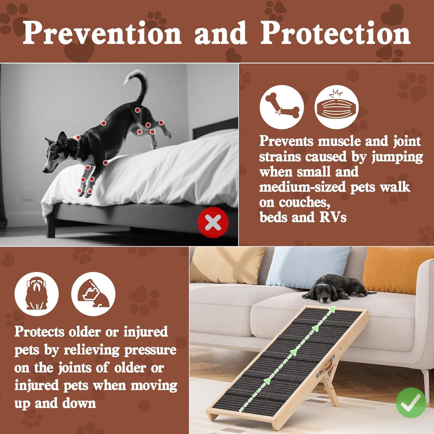 Rampa Plegable para Perros Chuiendi 100 cm Ajustable 28-52 cm