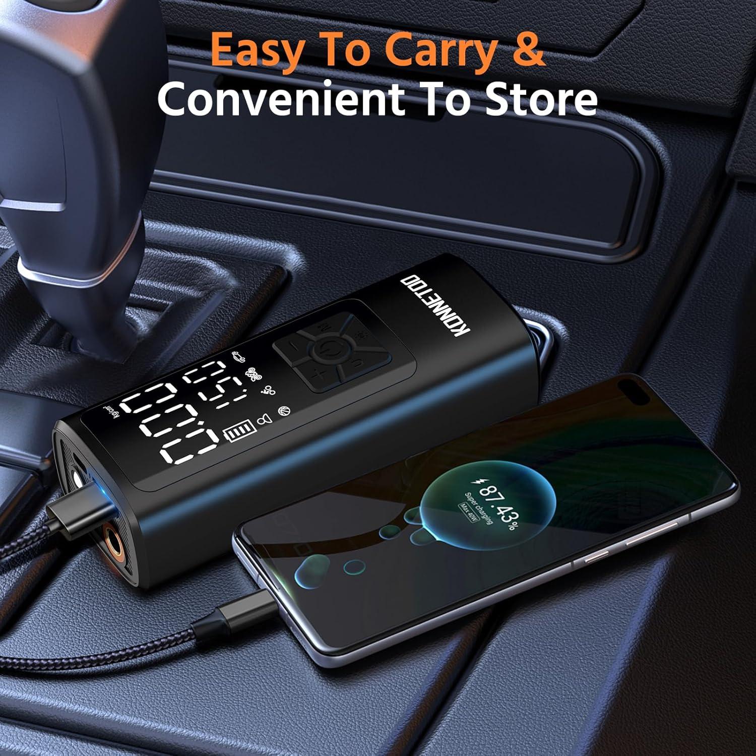 Inflador Portátil KONNETOO Compresor de Aire 150 PSI