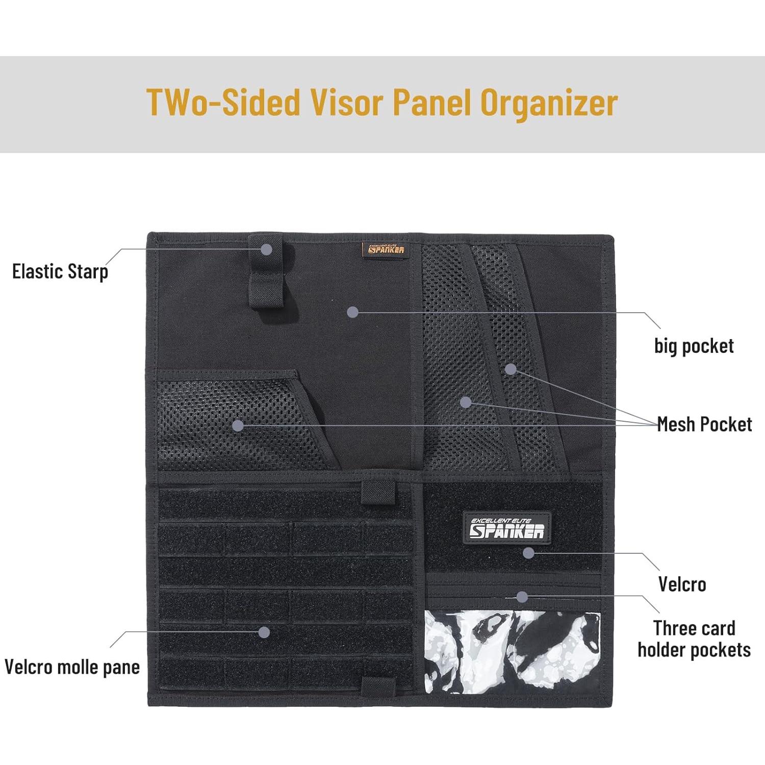 Organizador de Visera Táctico Excellent Elite Spanker Molle Negro