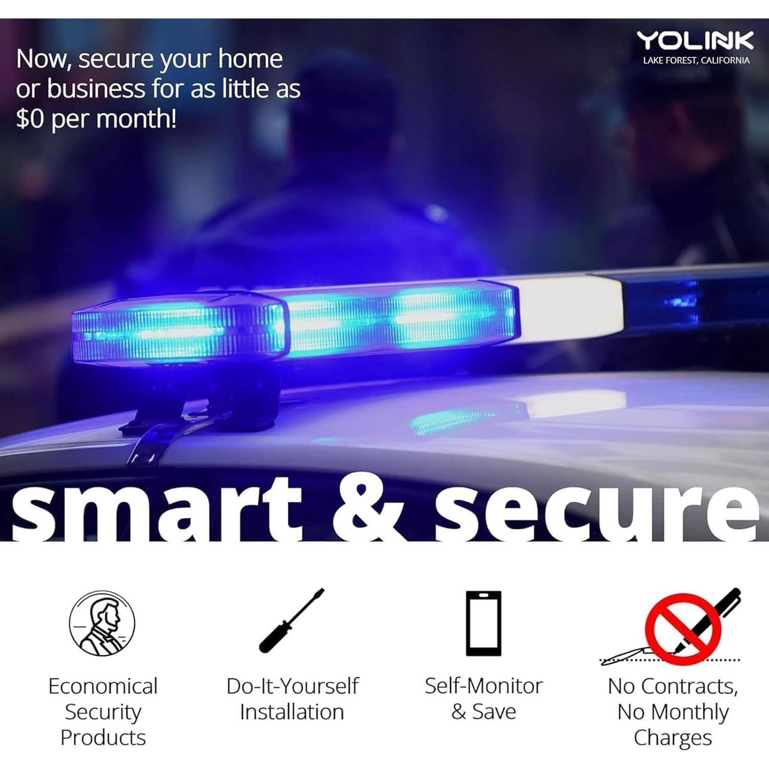 Kit Alarma Inteligente YoLink con Sirena 110 dB Inalámbrica